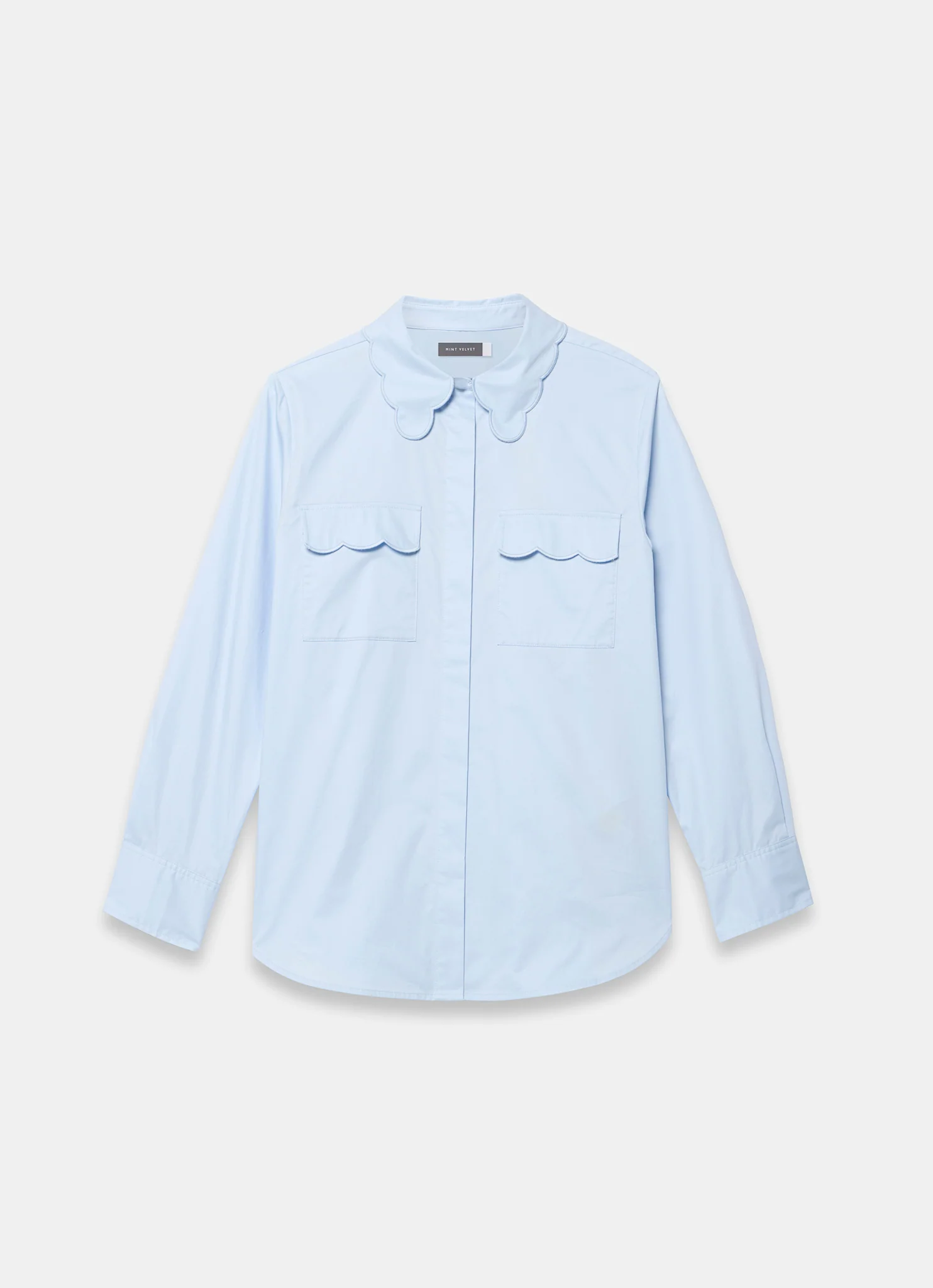 10012-blue-cotton-scallop-detail-shirt-6.webp Blue Cotton Scallop Detail Shirt