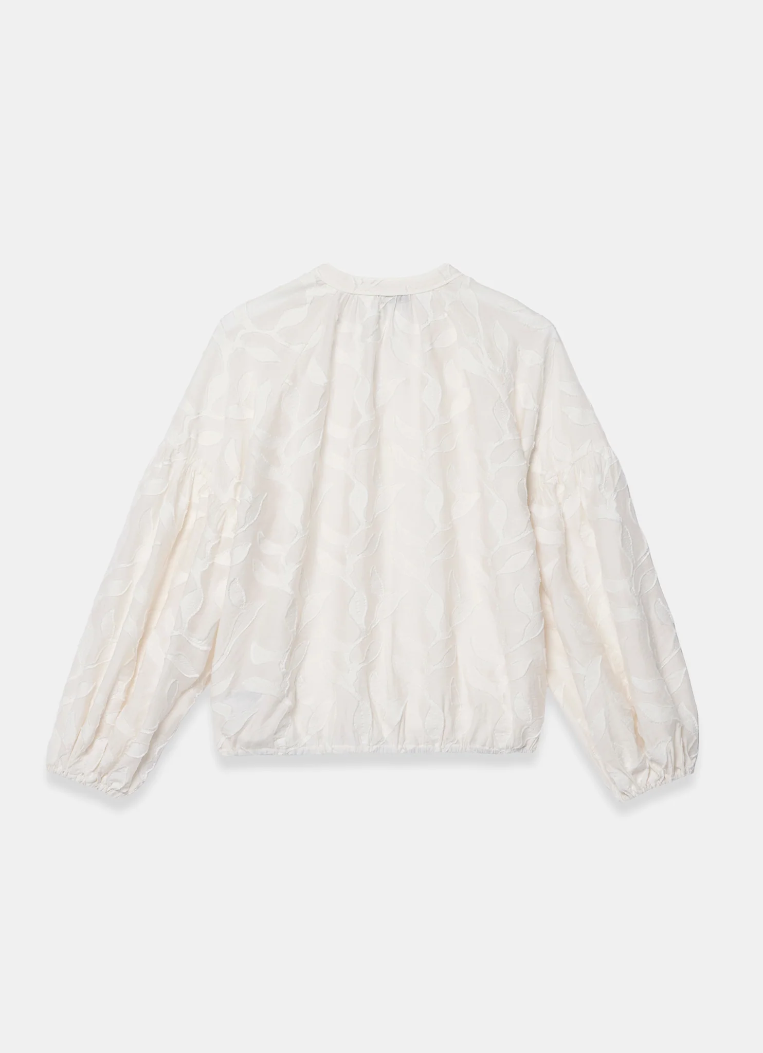 10030-cream-floral-jacquard-blouse-7.webp Cream Floral Jacquard Blouse