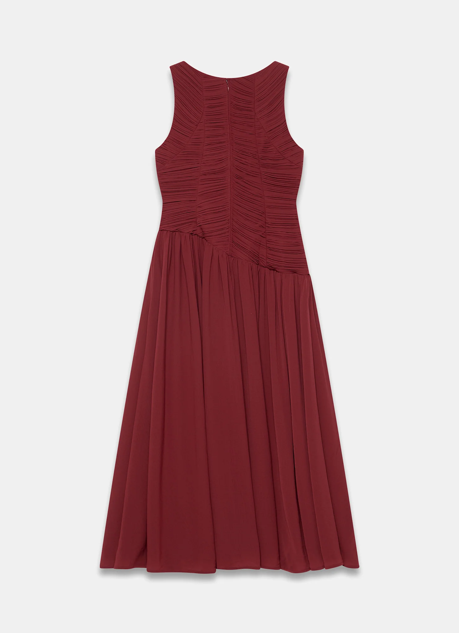 10074-burgundy-ruched-detail-maxi-dress-8.webp Burgundy Ruched Detail Maxi Dress