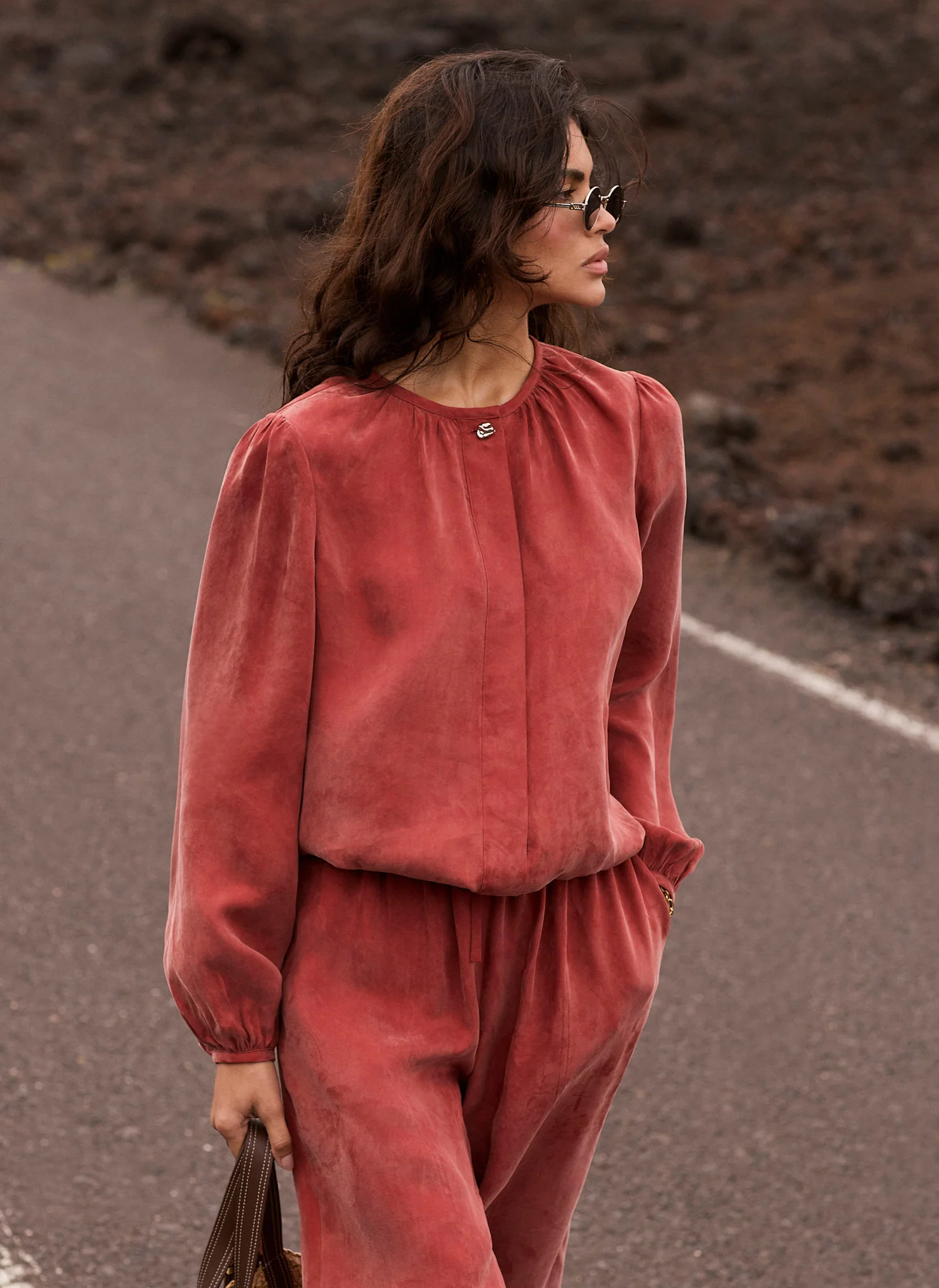 1012-rust-red-long-sleeve-bomber-blouse-1.webp Rust Red Long Sleeve Bomber Blouse