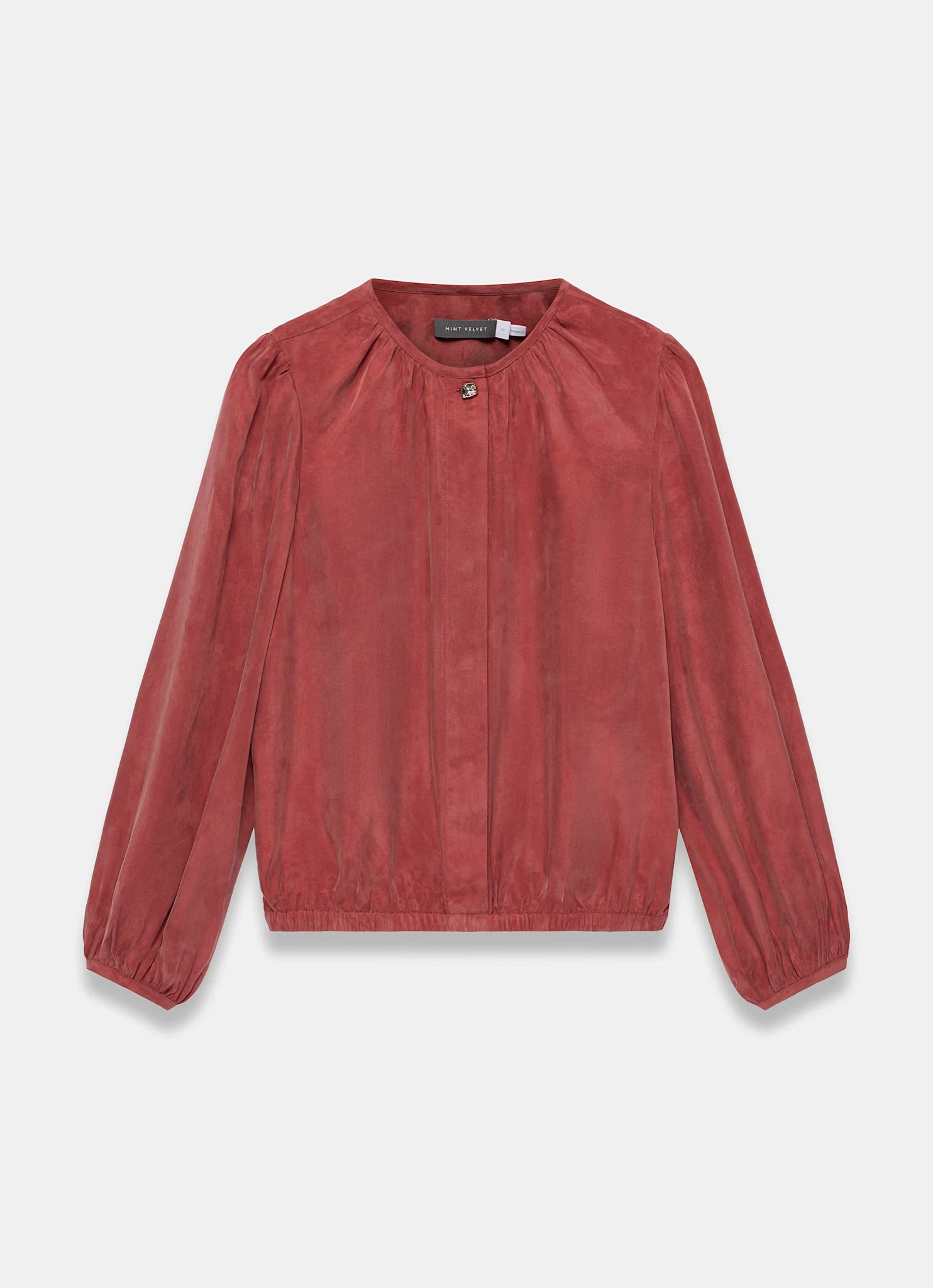 1012-rust-red-long-sleeve-bomber-blouse-7.webp Rust Red Long Sleeve Bomber Blouse