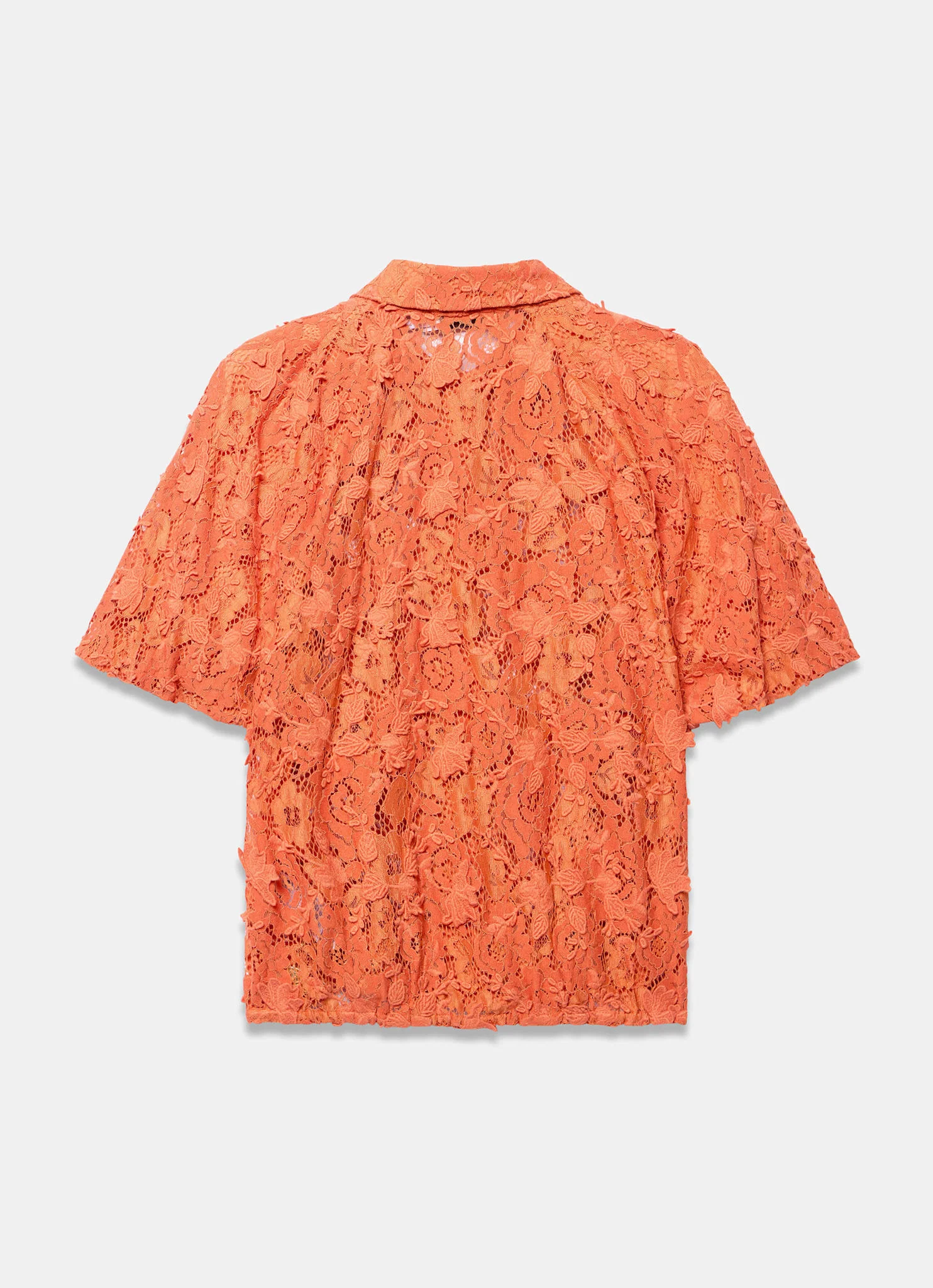1018-orange-lace-puff-sleeve-shirt-7.webp Orange Lace Puff Sleeve Shirt