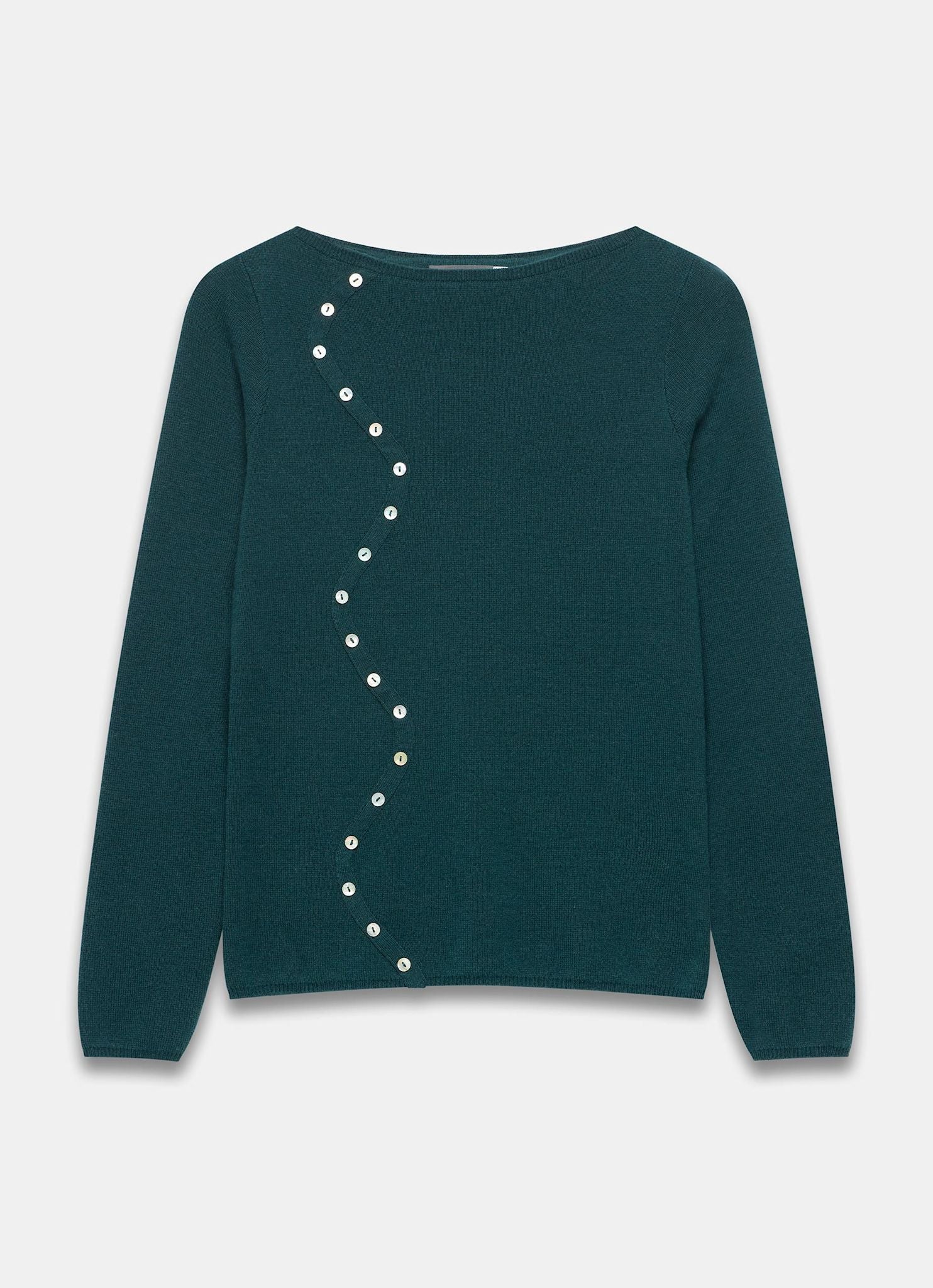 10262-teal-cotton-blend-button-detail-jumper-7.jpg Teal Cotton Blend Button Detail Jumper