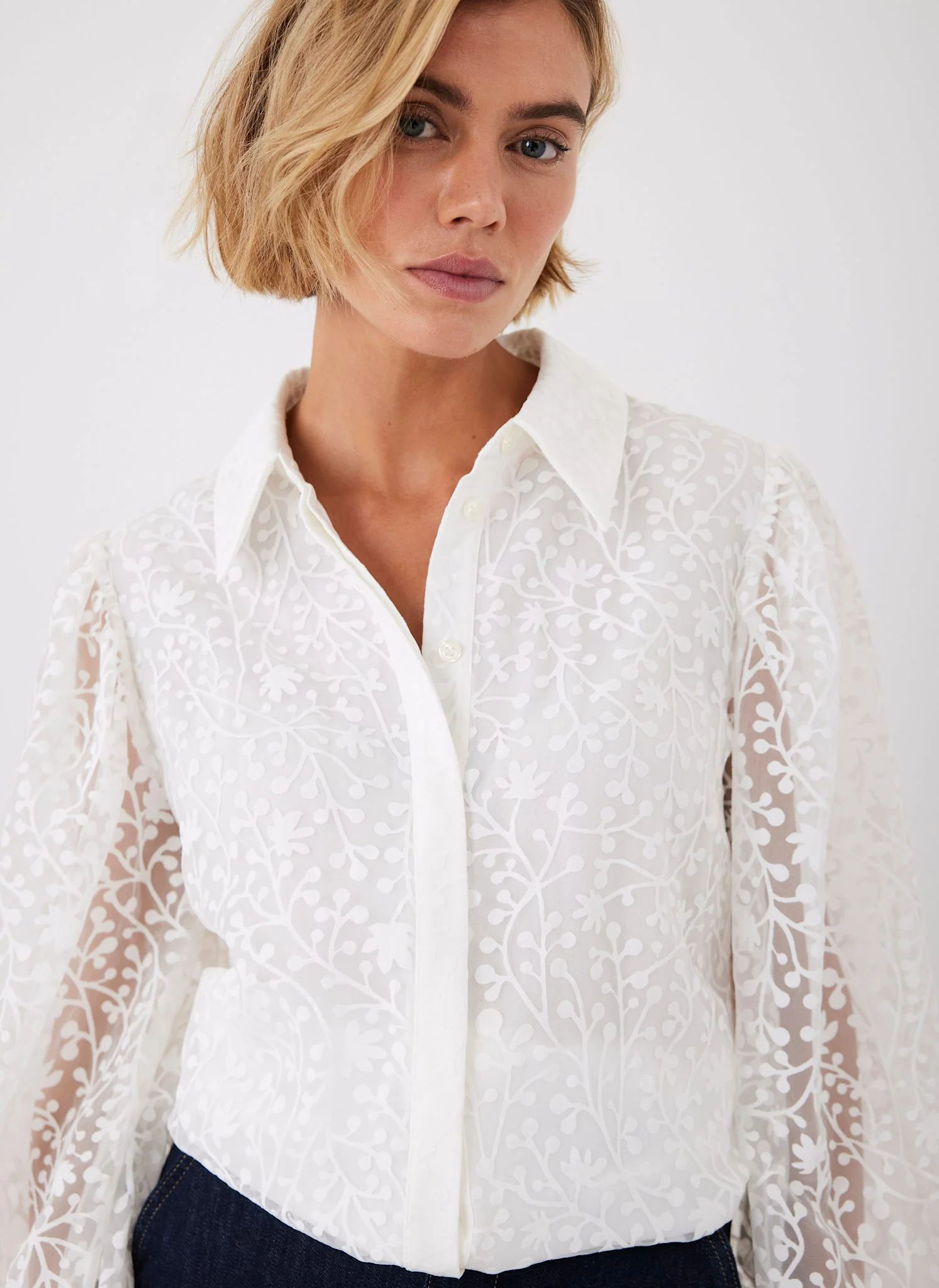 Cream Jacquard Shirt