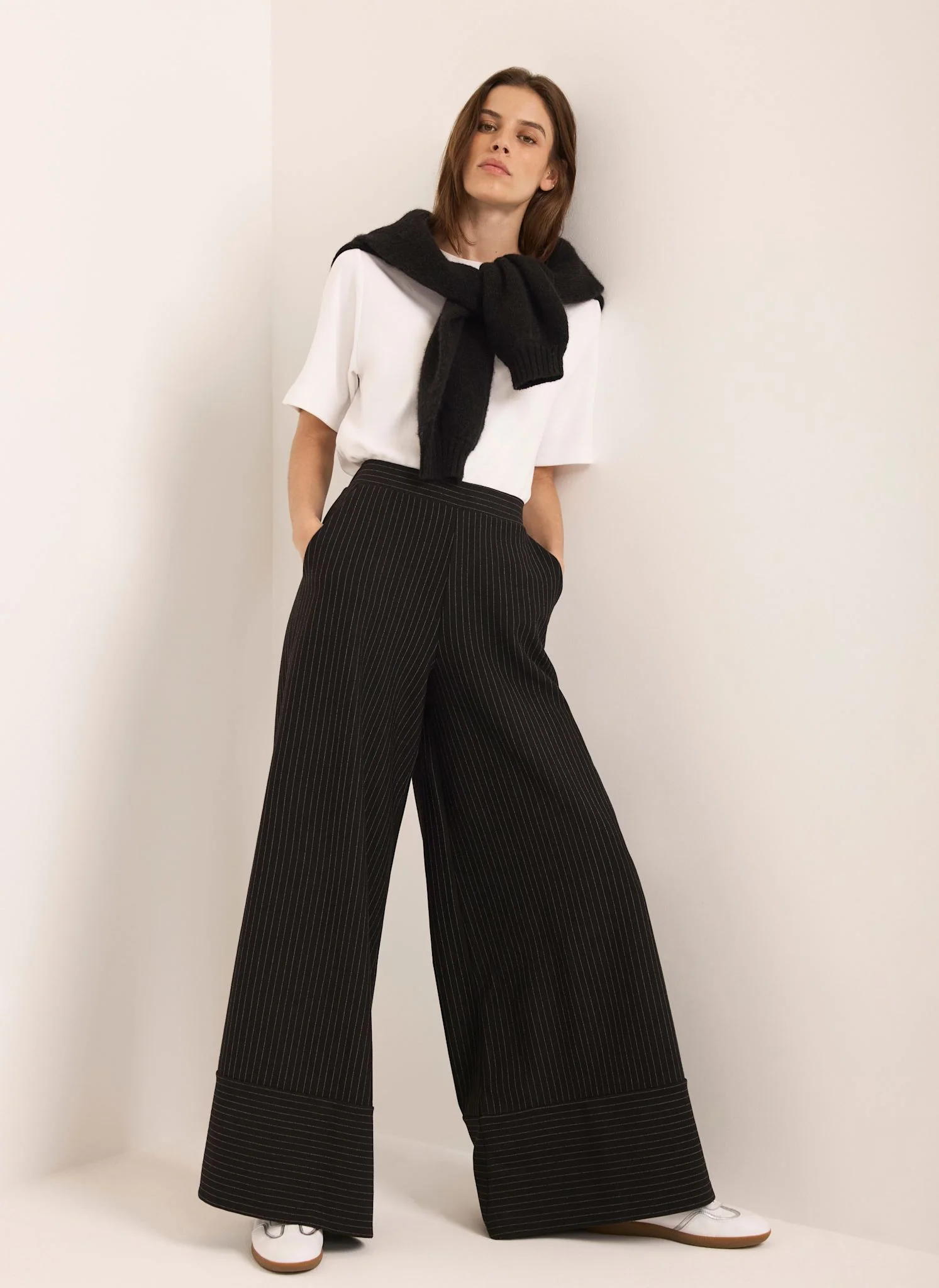 10314-black-pinstripe-wide-trousers-1.webp Black Pinstripe Wide Trousers