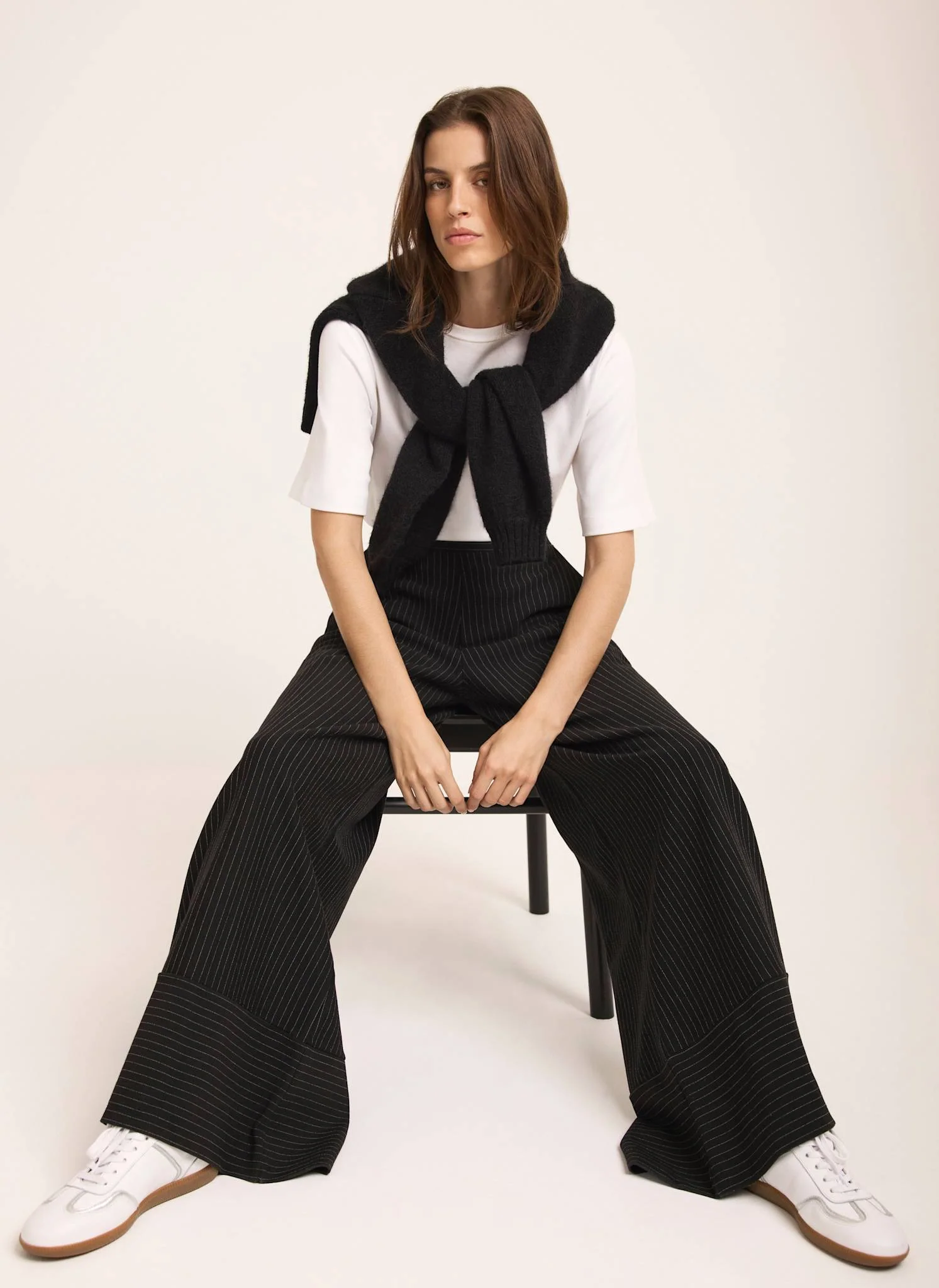 10314-black-pinstripe-wide-trousers-2.webp Black Pinstripe Wide Trousers