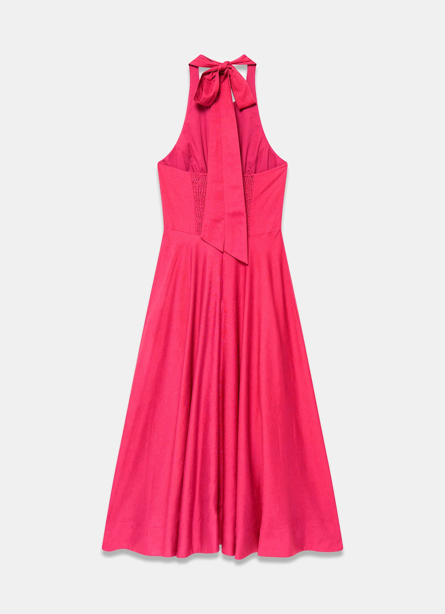 1032-pink-linen-blend-halter-midi-dress-7.webp Pink Linen Blend Halter Midi Dress