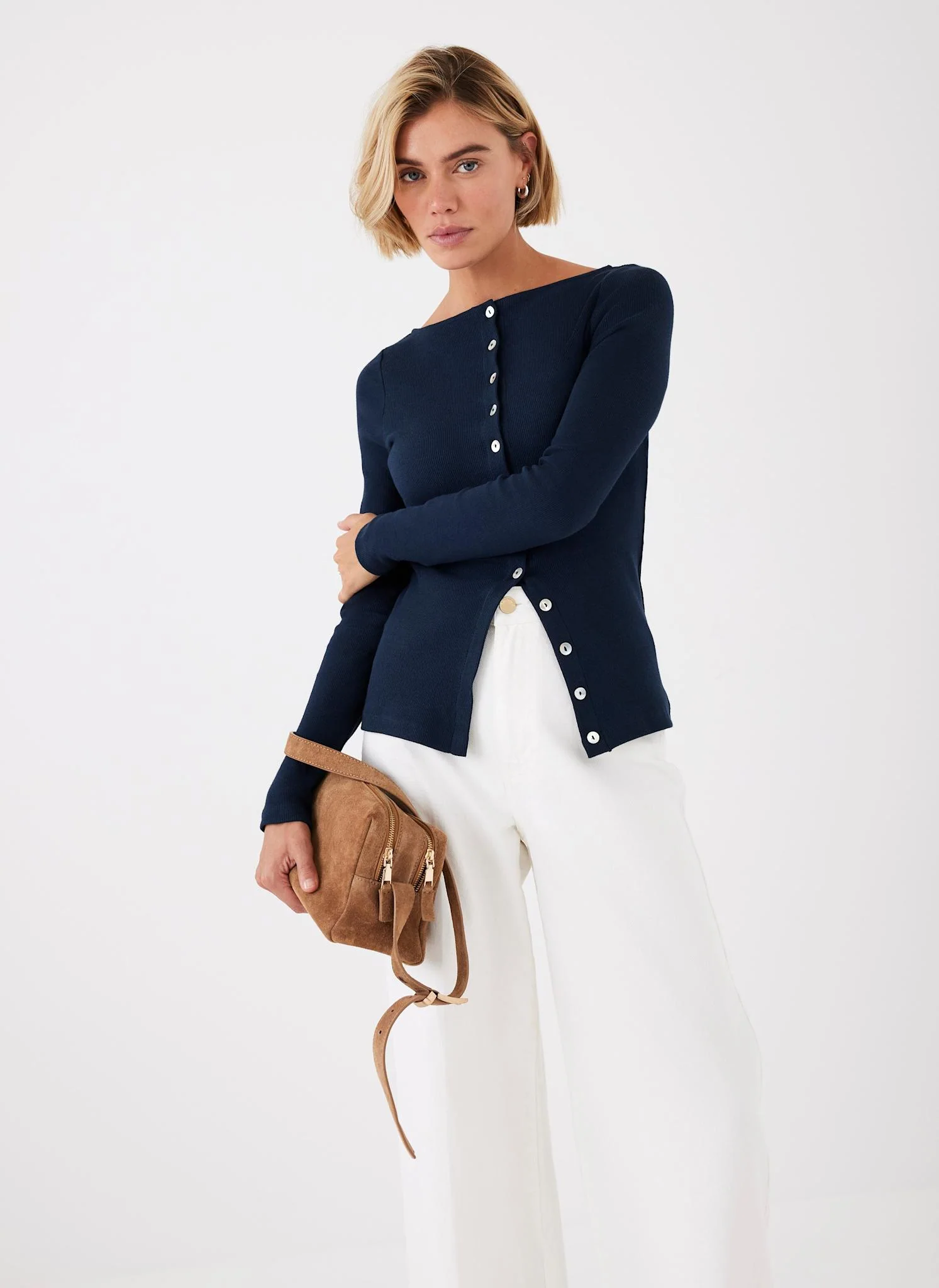 10366-navy-cotton-blend-button-detail-top-1.webp Navy Cotton Blend Button Detail Top