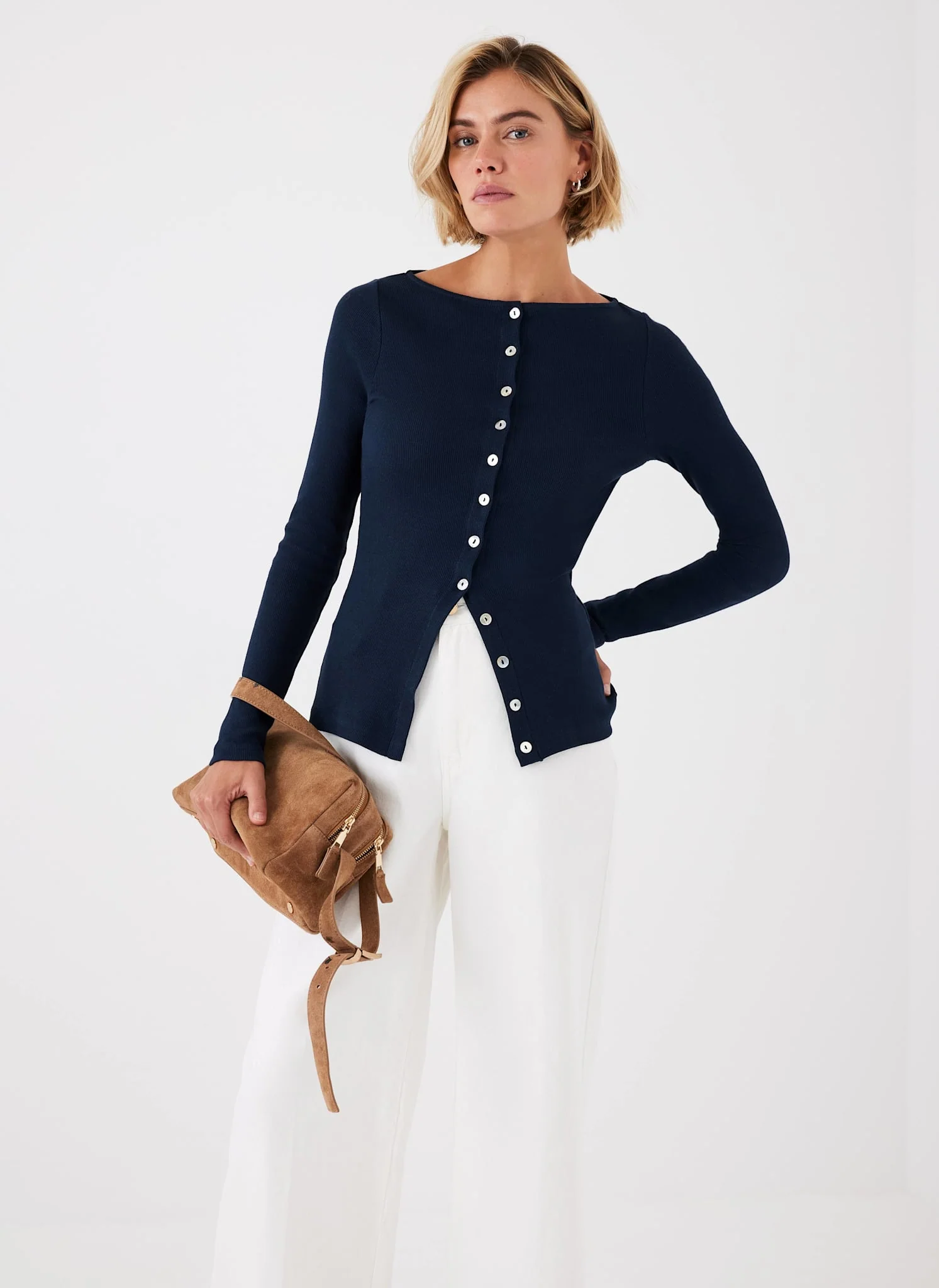 10366-navy-cotton-blend-button-detail-top-5.webp Navy Cotton Blend Button Detail Top