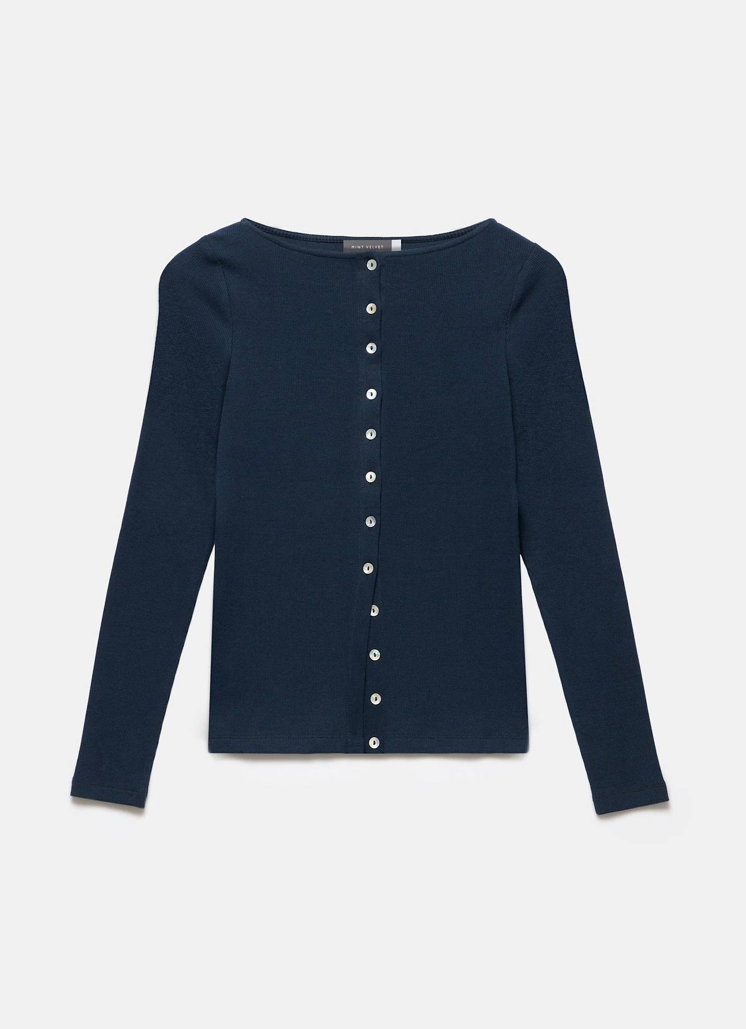 10366-navy-cotton-blend-button-detail-top-6.webp Navy Cotton Blend Button Detail Top