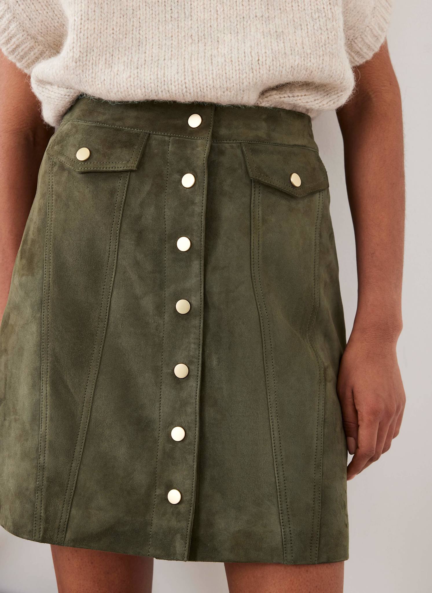 10380-khaki-suede-mini-skirt-4.jpg Khaki Suede Mini Skirt