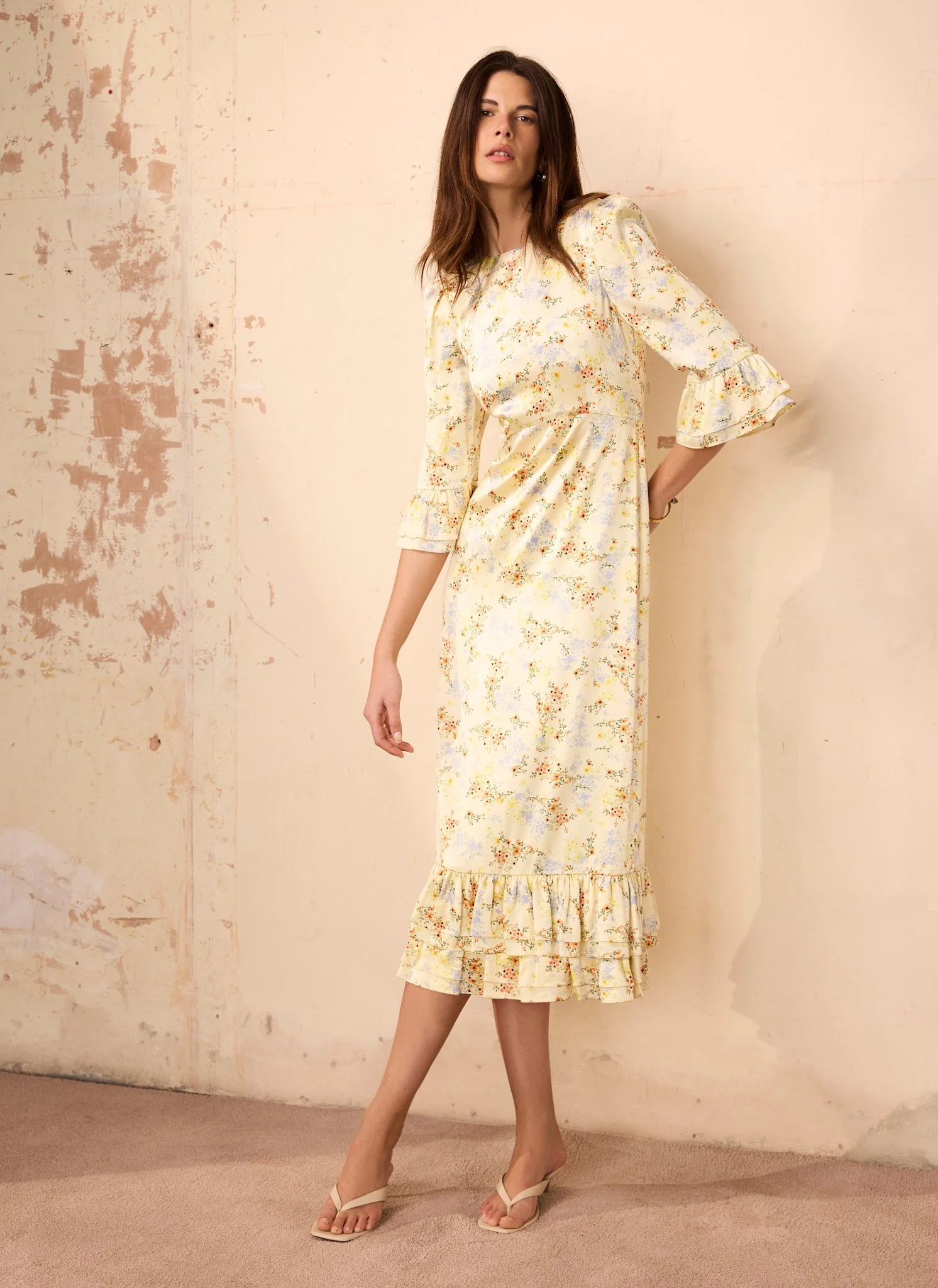 1040-yellow-floral-print-satin-midi-dress-1.webp Yellow Floral Print Satin Midi Dress