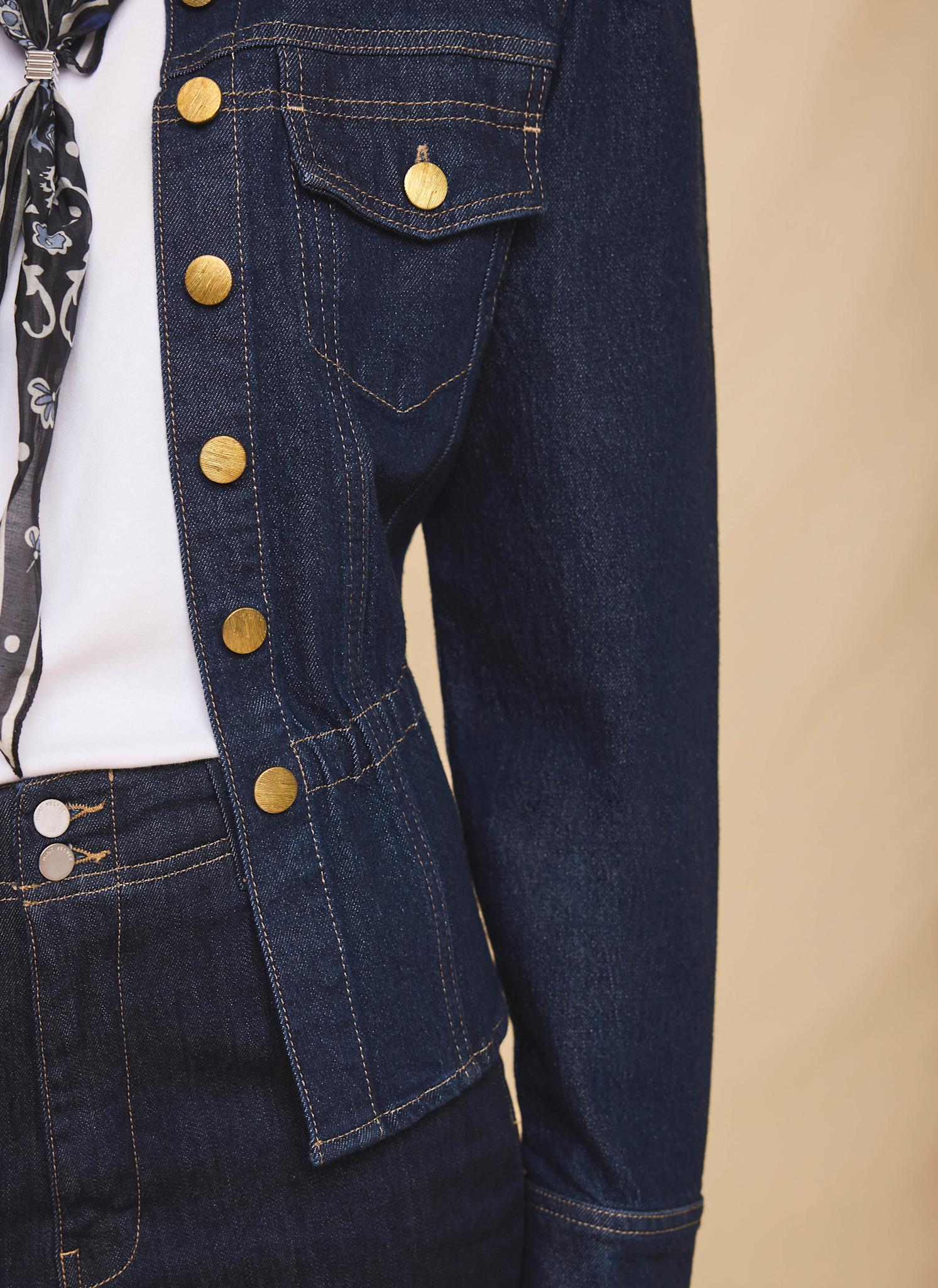 10400-dark-indigo-puff-sleeve-denim-jacket-4.jpg Dark Indigo Puff Sleeve Denim Jacket