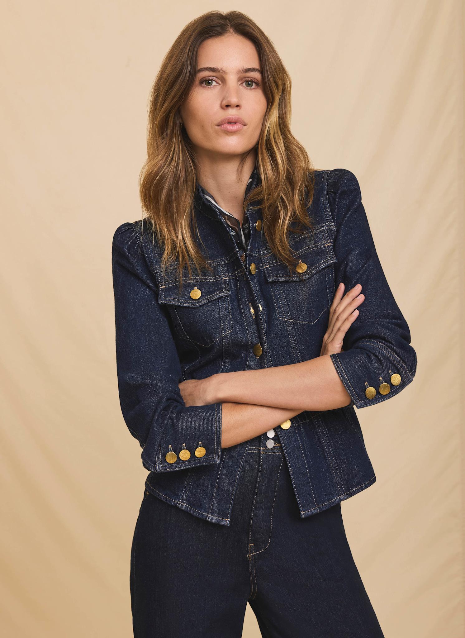 10400-dark-indigo-puff-sleeve-denim-jacket-6.jpg Dark Indigo Puff Sleeve Denim Jacket