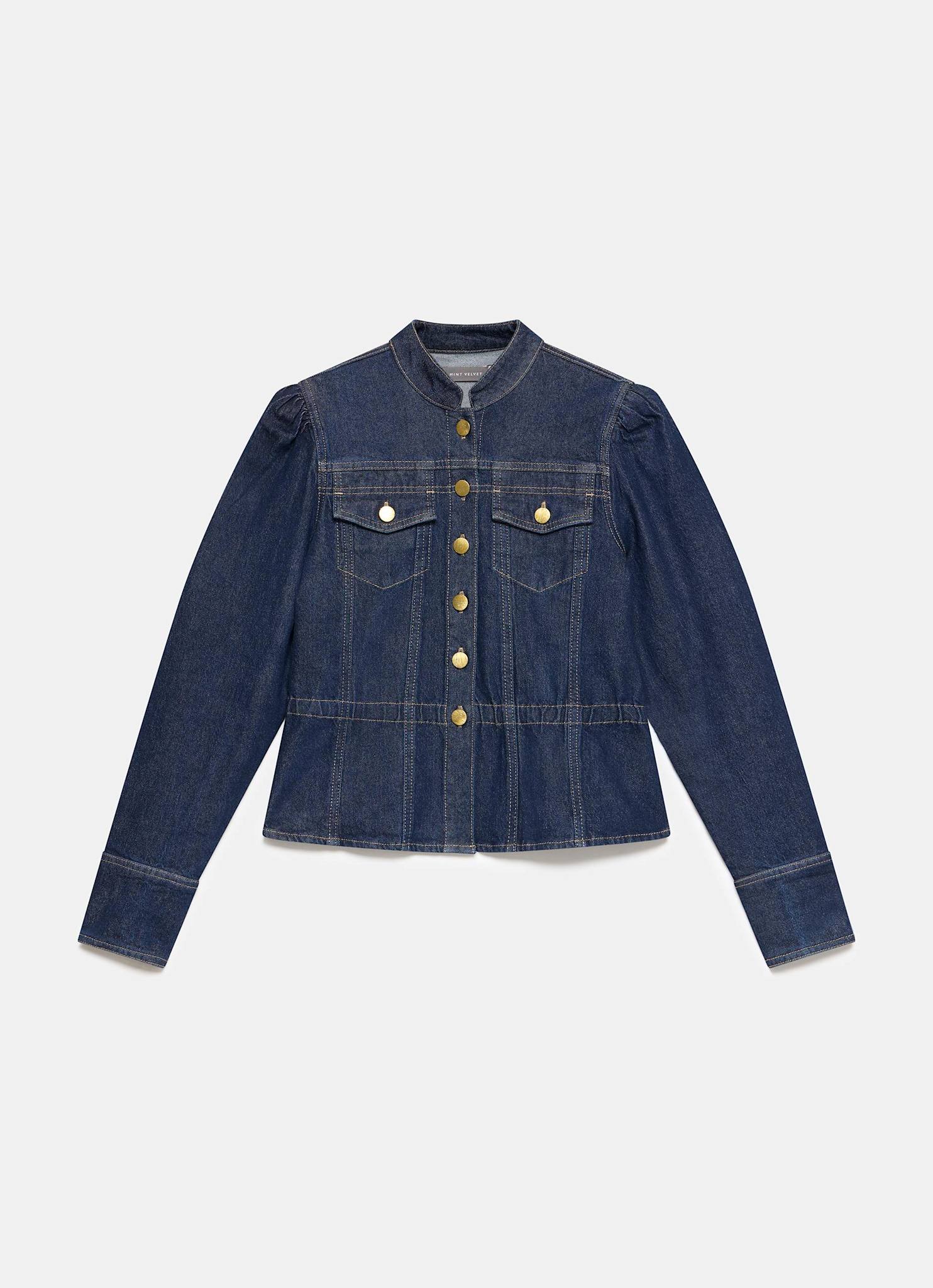 10400-dark-indigo-puff-sleeve-denim-jacket-7.jpg Dark Indigo Puff Sleeve Denim Jacket
