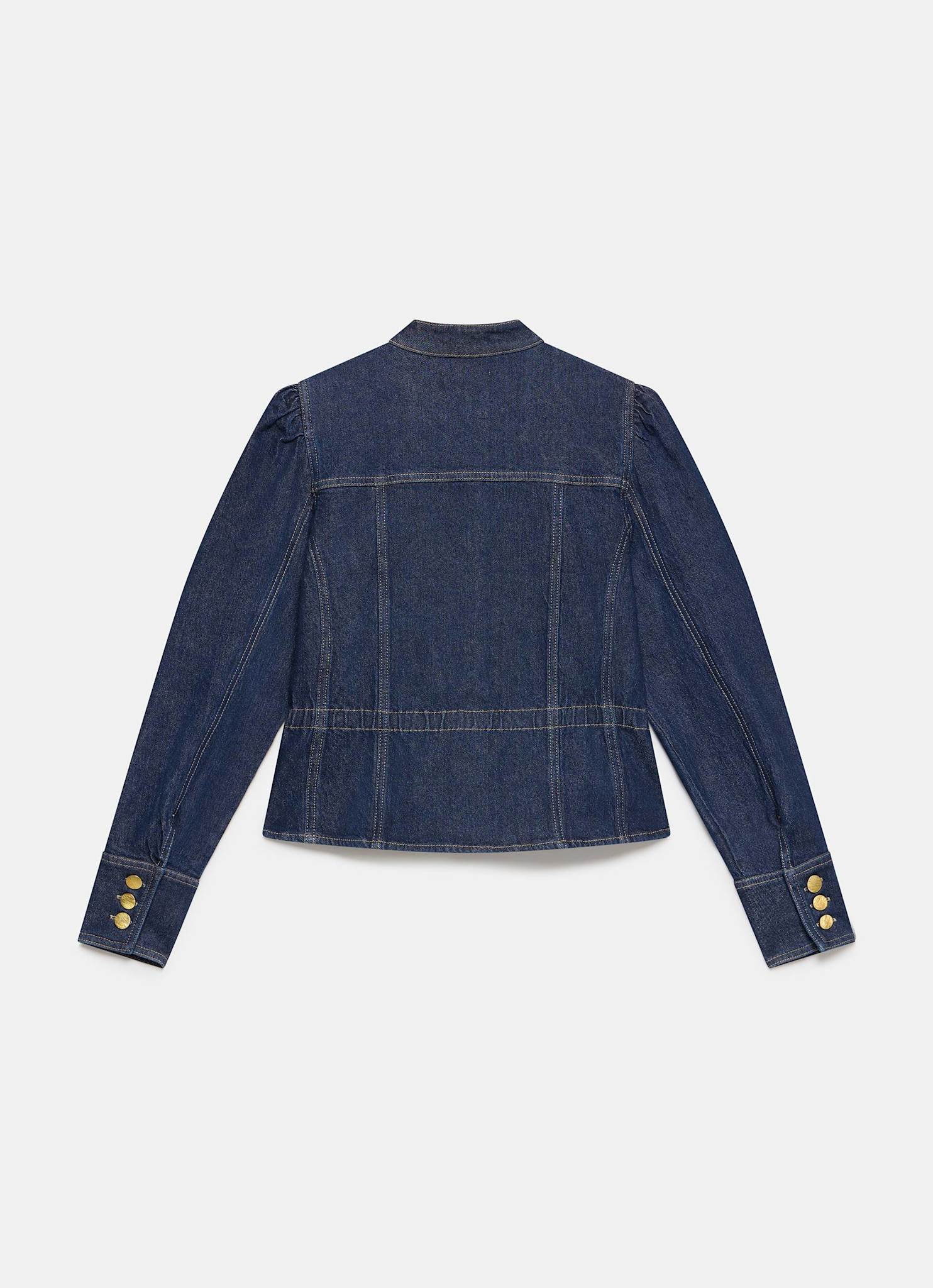 10400-dark-indigo-puff-sleeve-denim-jacket-8.jpg Dark Indigo Puff Sleeve Denim Jacket