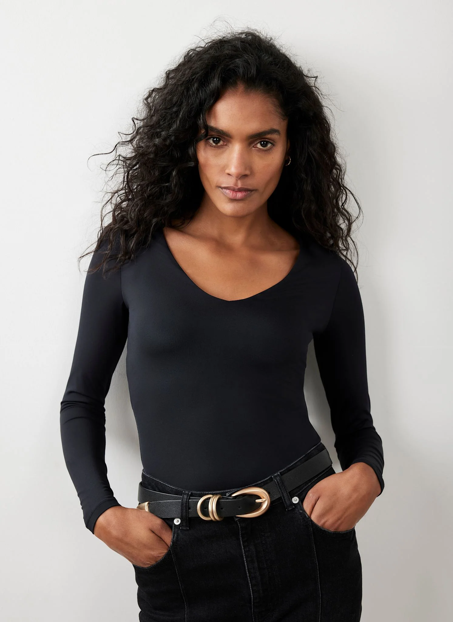 10496-black-v-neck-layering-top-3.webp Black V Neck Layering Top