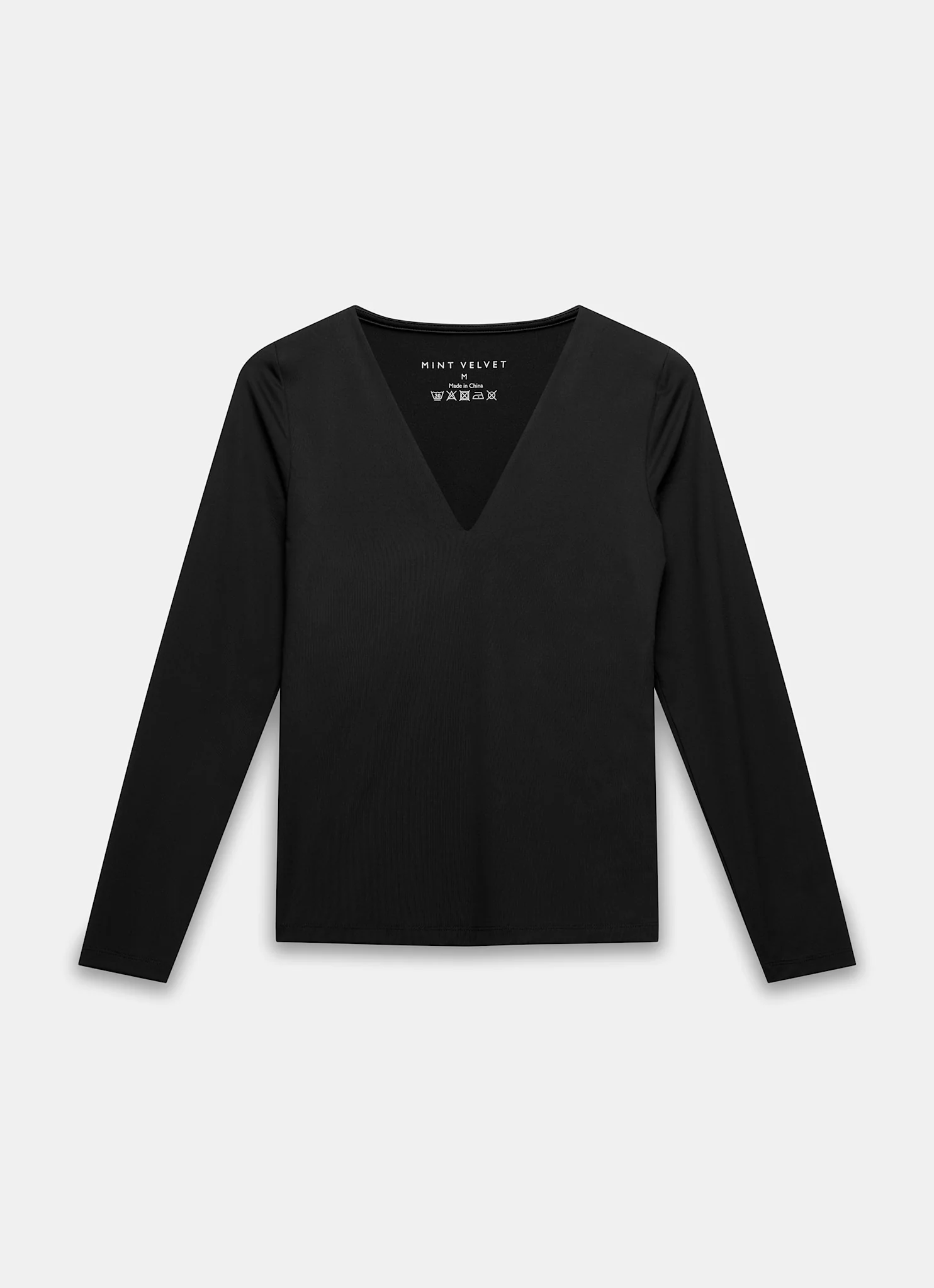 10496-black-v-neck-layering-top-6.webp Black V Neck Layering Top