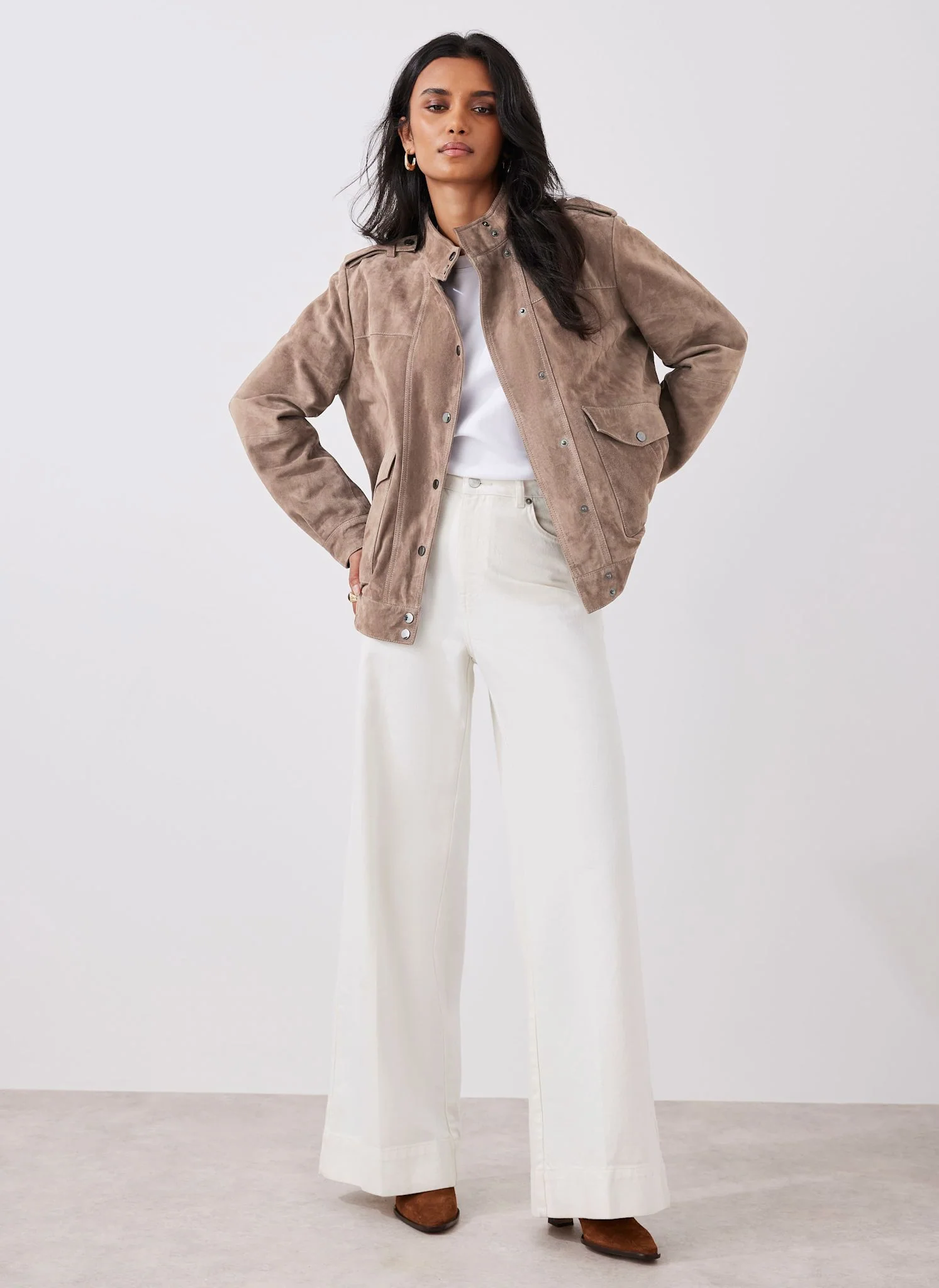 10508-neutral-suede-pilot-bomber-jacket-2.webp Neutral Suede Pilot Bomber Jacket