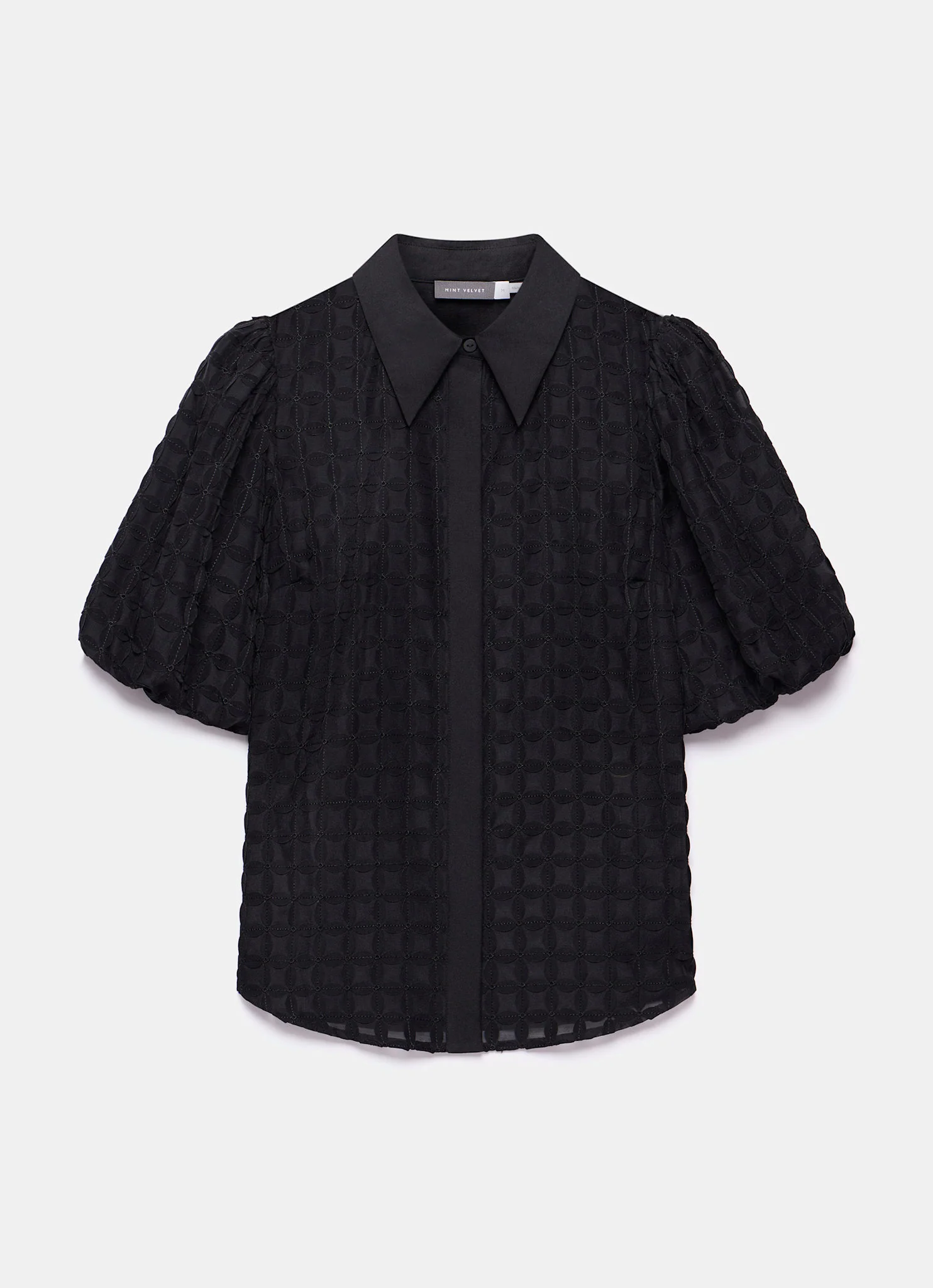 Black Petal Detail Shirt