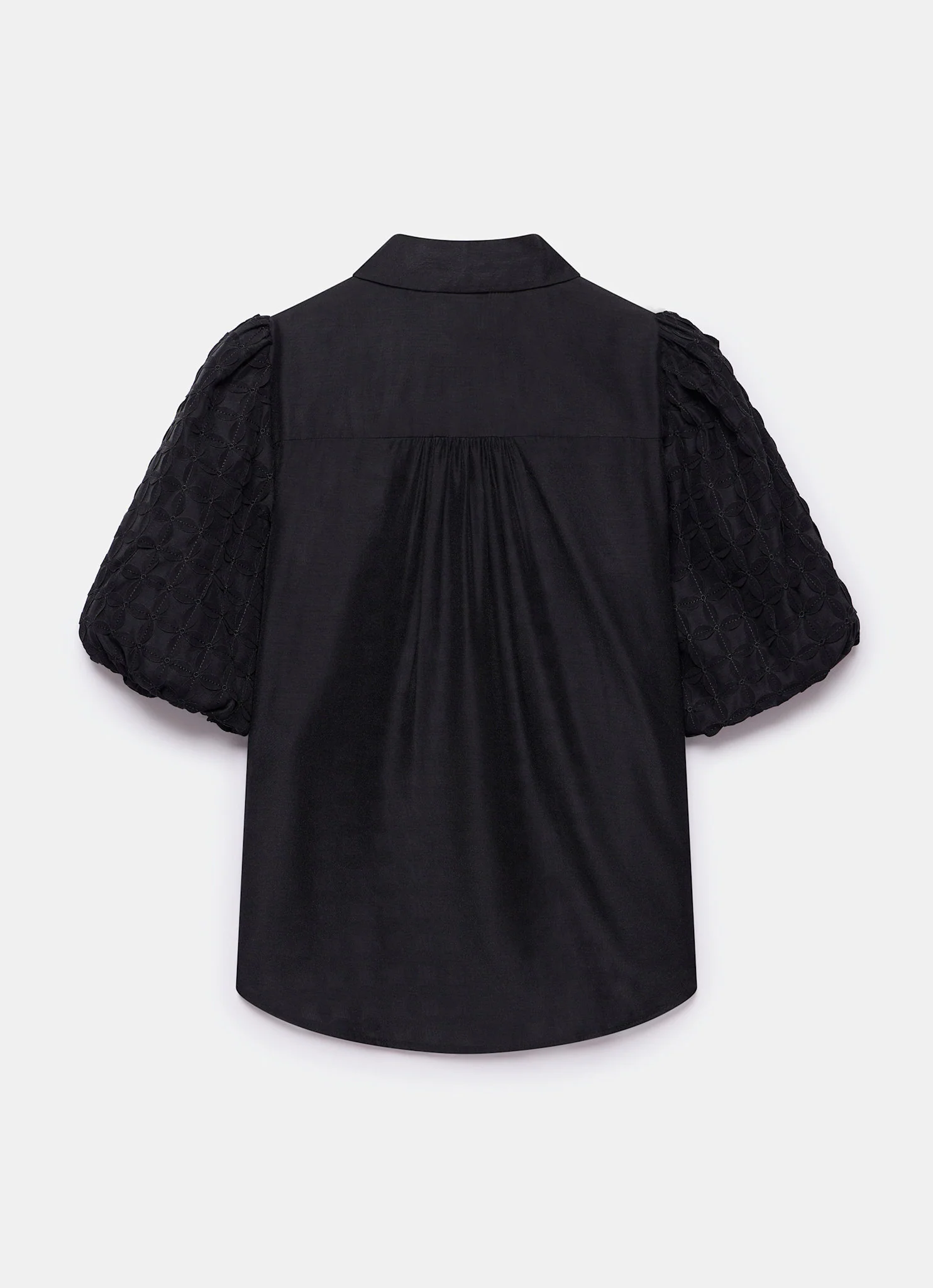 Black Petal Detail Shirt