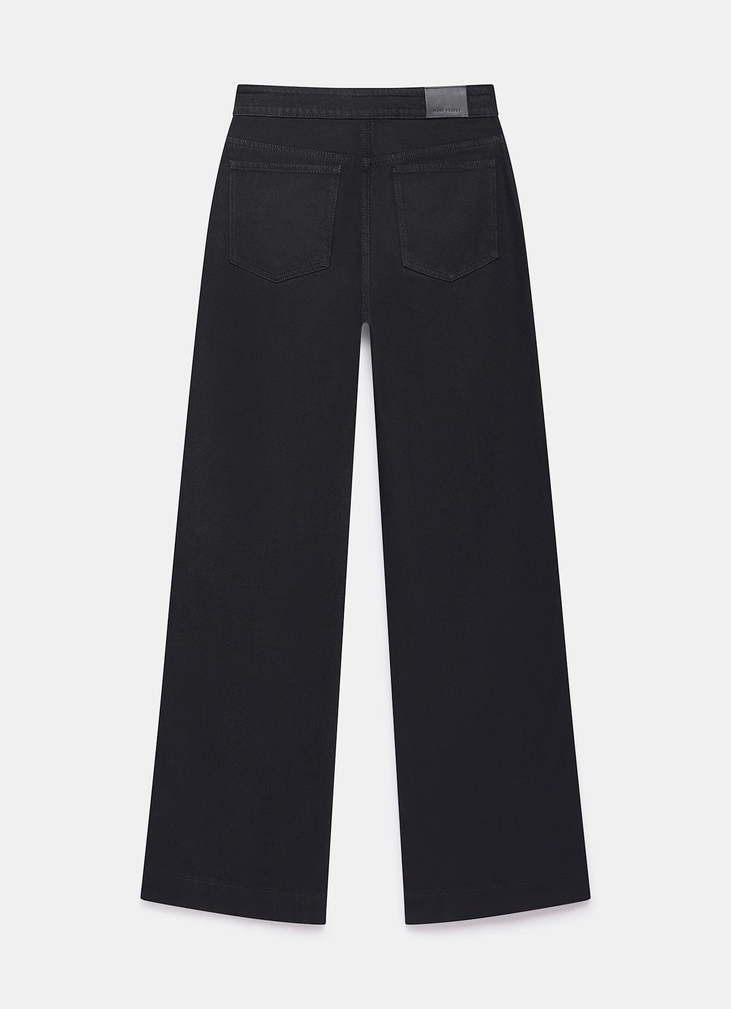 Black High Rise Wide Jeans