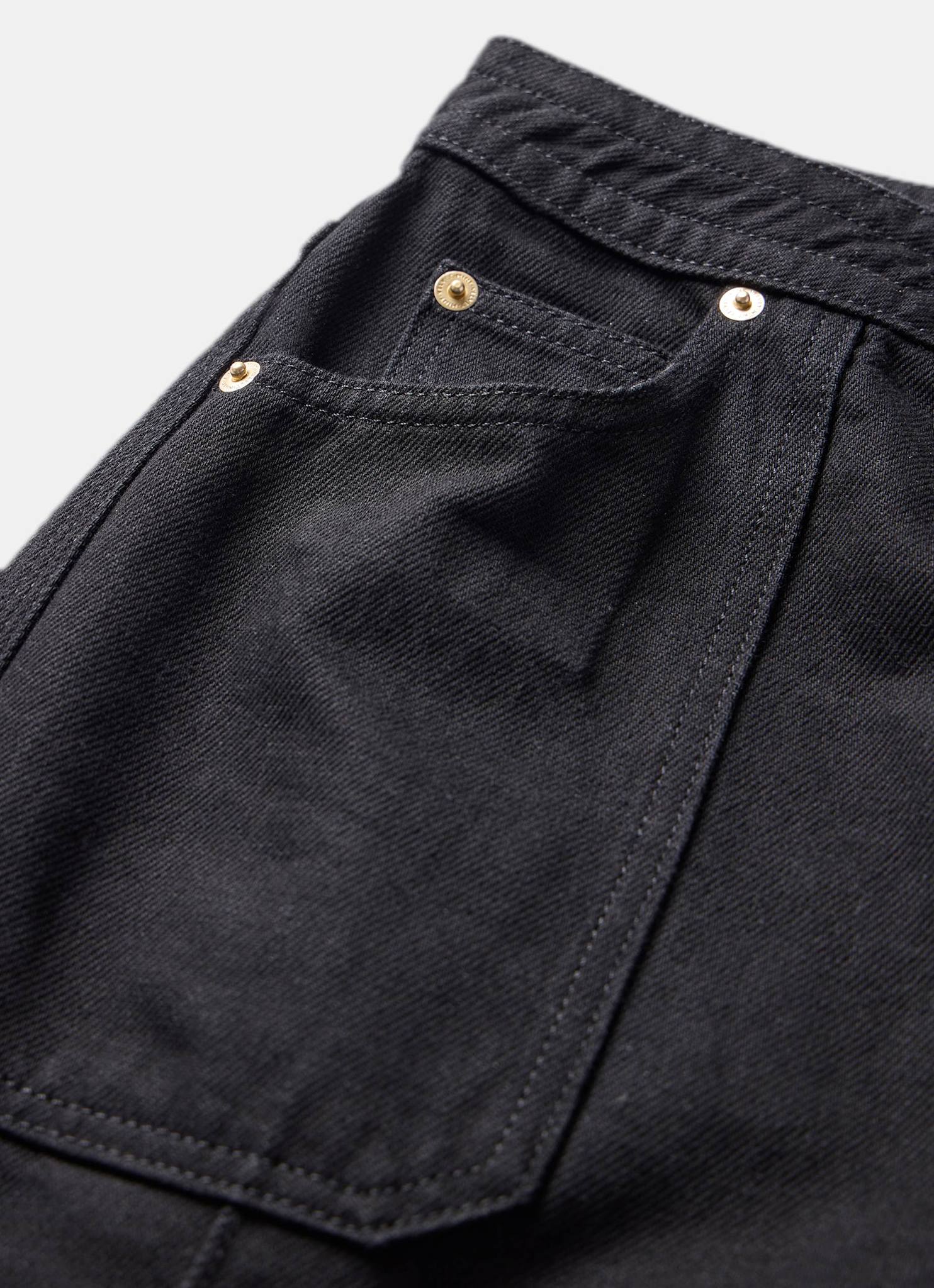 Black High Rise Wide Jeans