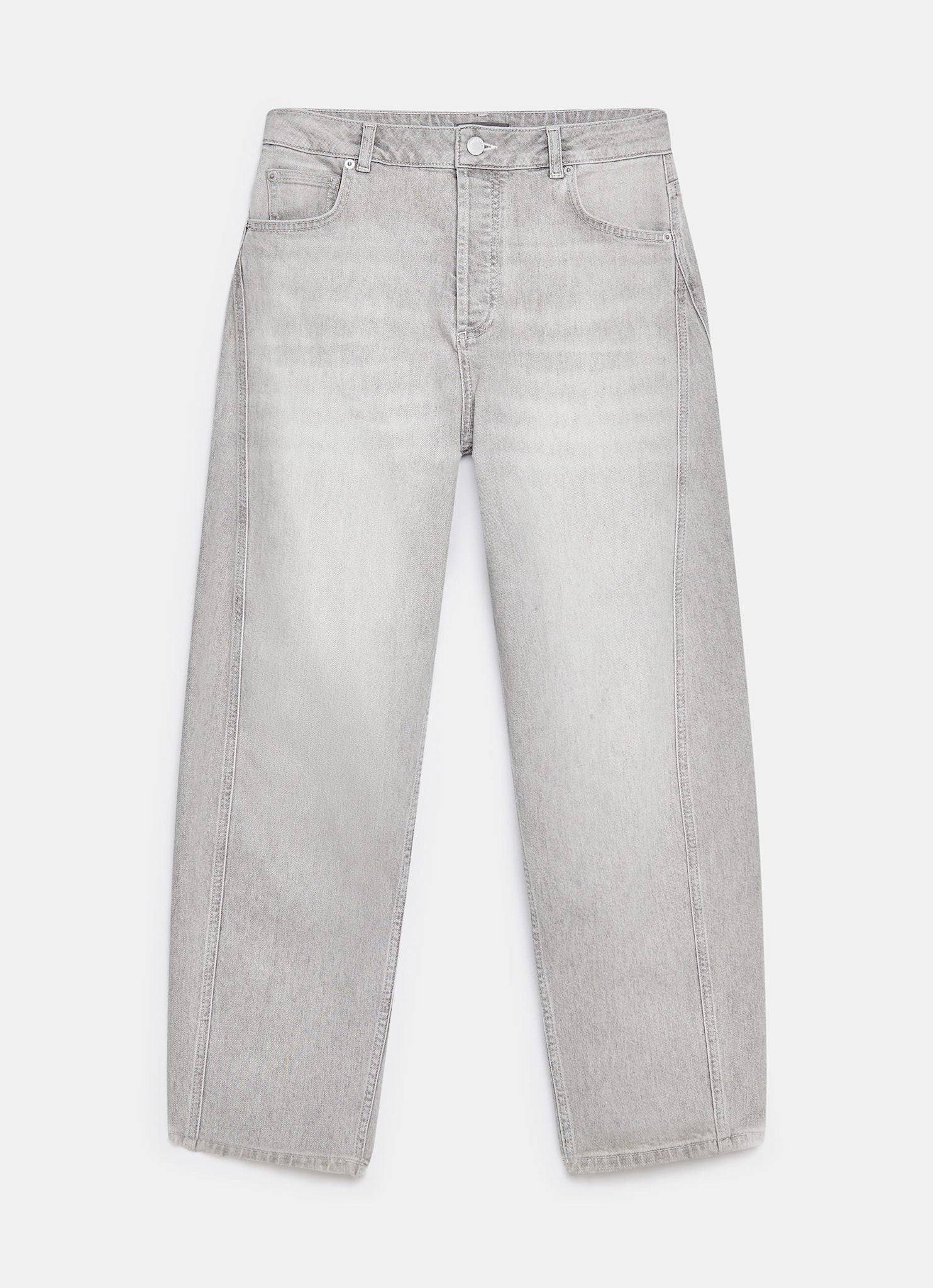 10806-grey-tapered-barrel-leg-jeans-6.jpg Grey Tapered Barrel Leg Jeans