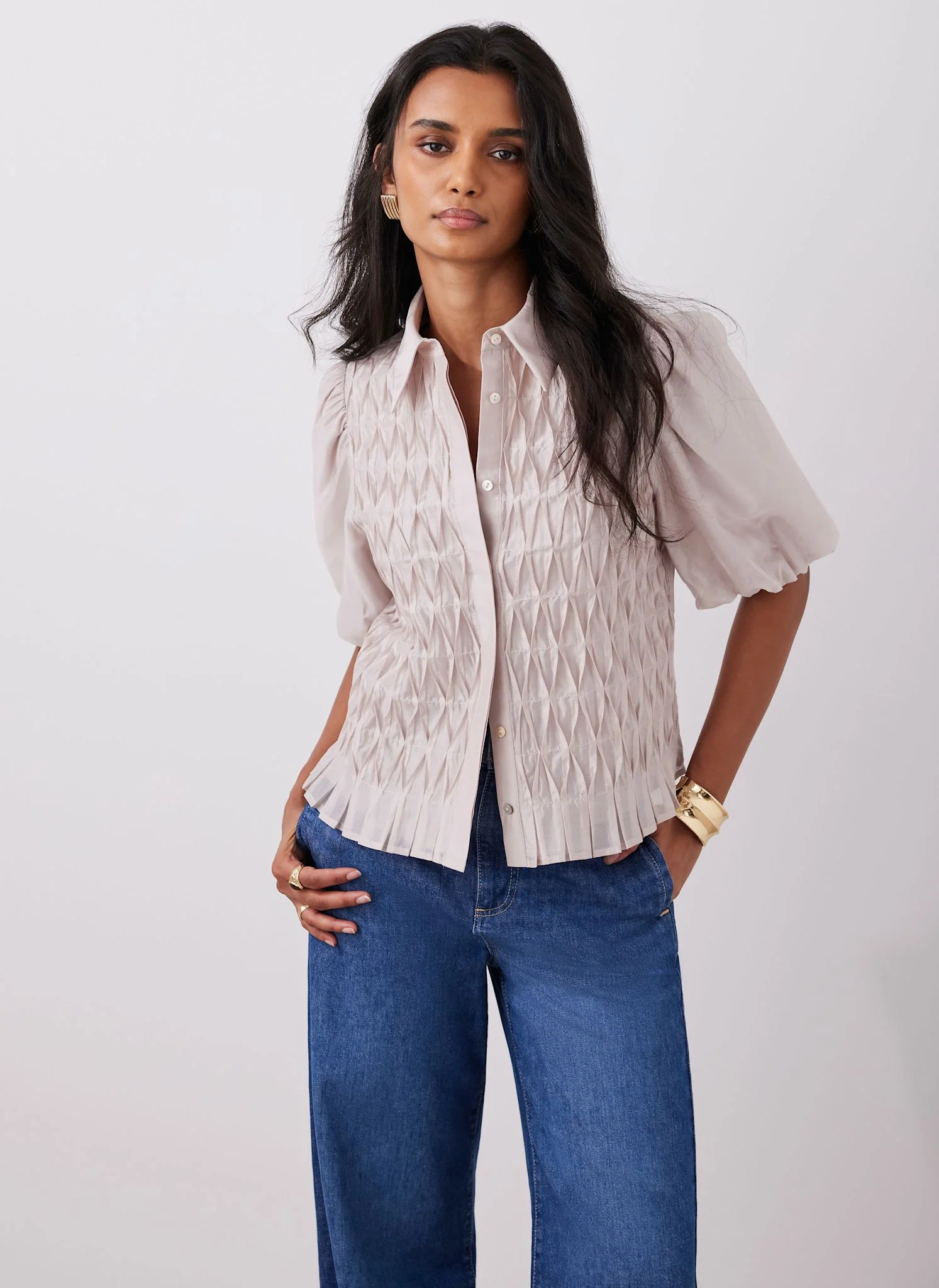 10878-neutral-puff-sleeve-smock-shirt-4.webp Neutral Puff Sleeve Smock Shirt