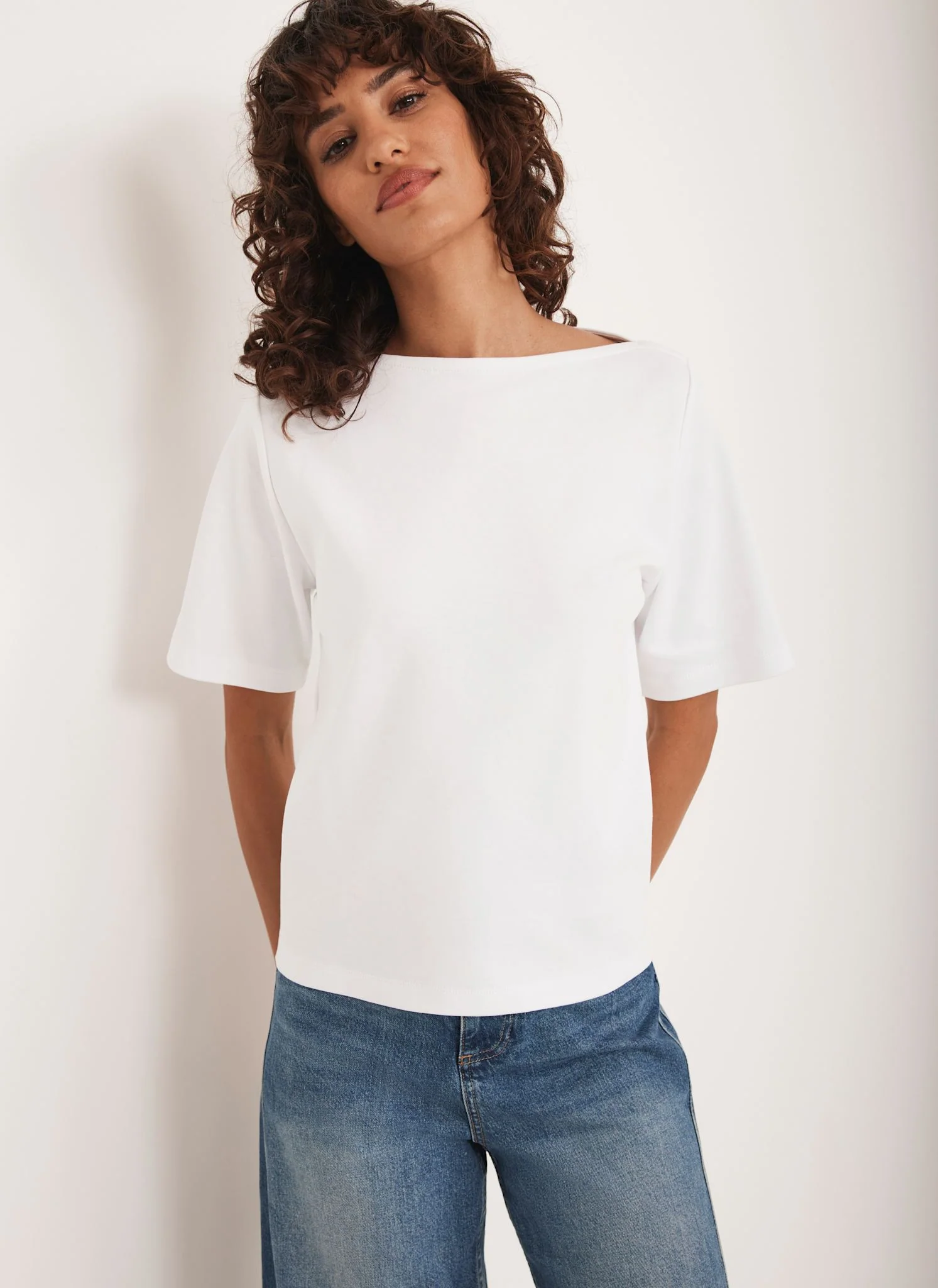10890-white-slash-neck-t-shirt-2.webp White Slash Neck T Shirt