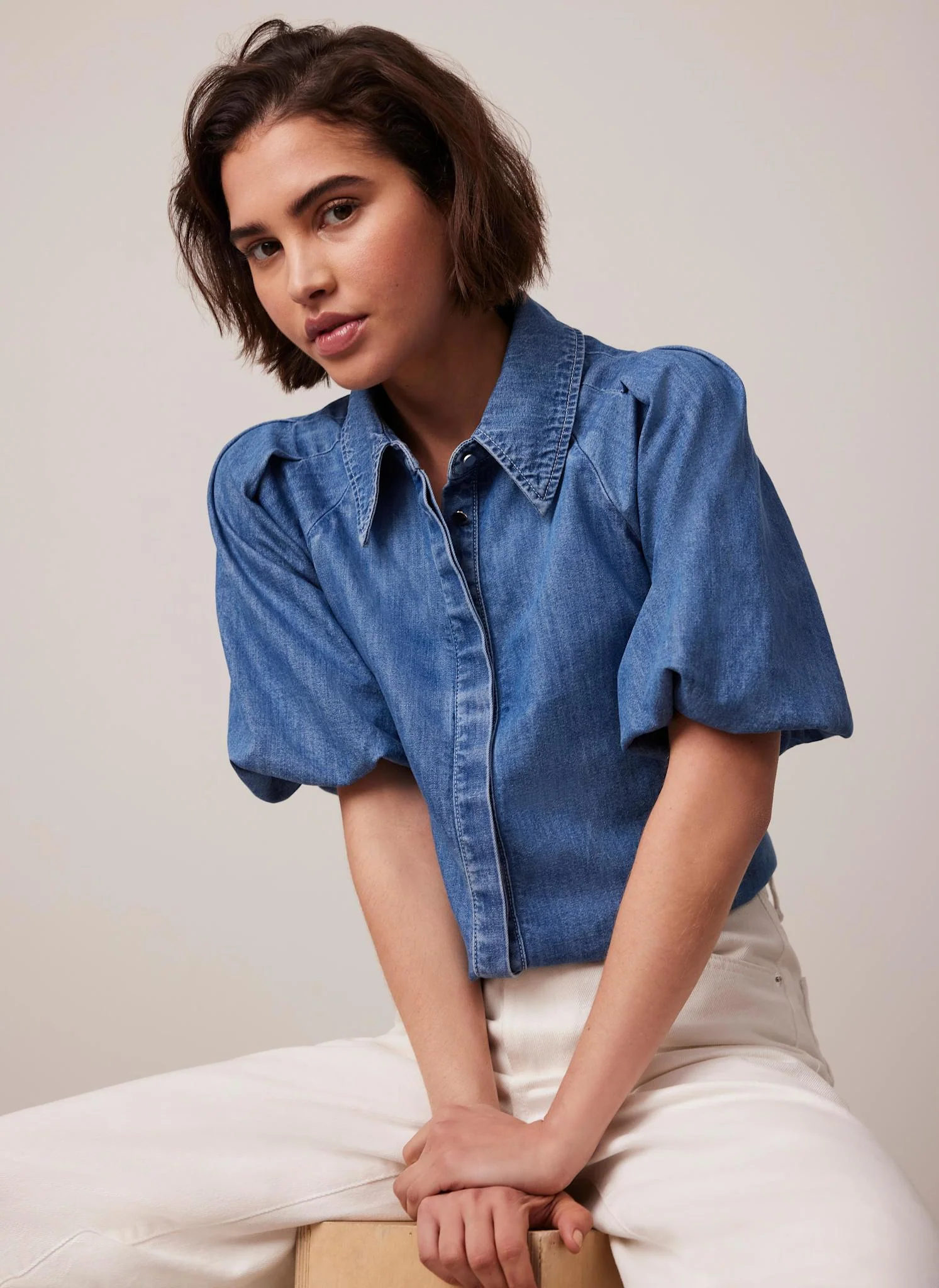10926-indigo-denim-puff-sleeve-shirt-3.webp Indigo Denim Puff Sleeve Shirt