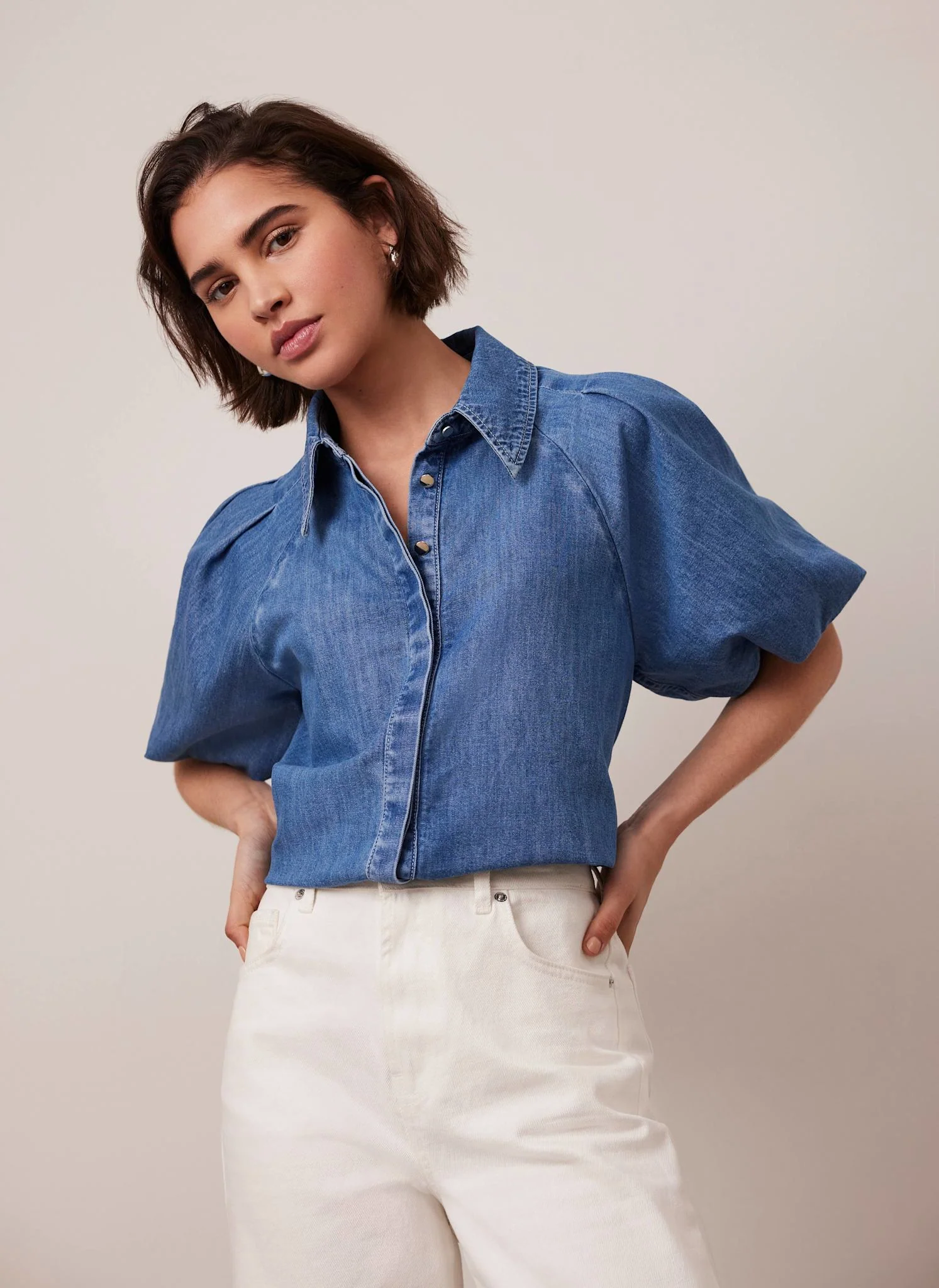 10926-indigo-denim-puff-sleeve-shirt-5.webp Indigo Denim Puff Sleeve Shirt