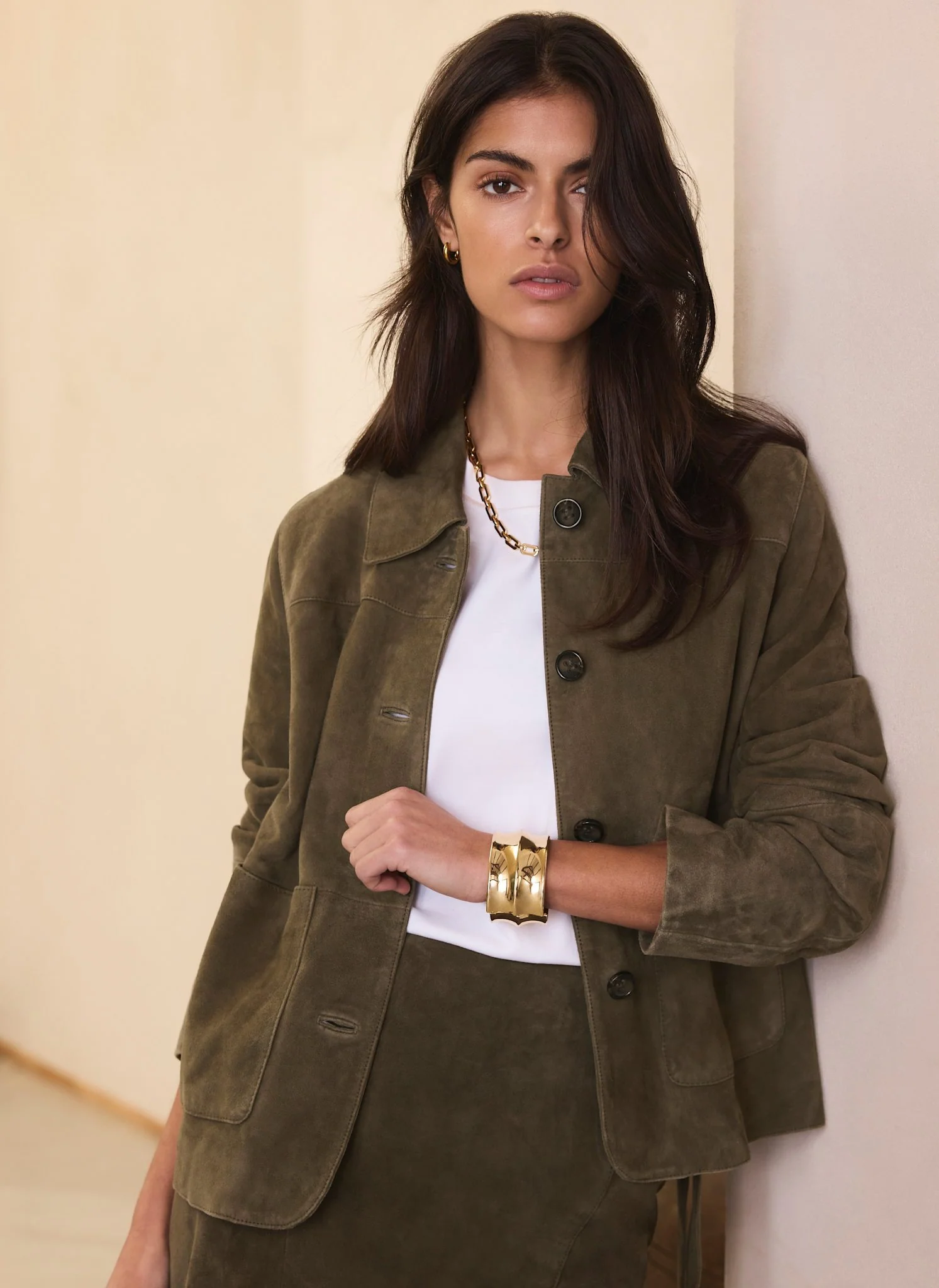 Khaki Suede Jacket