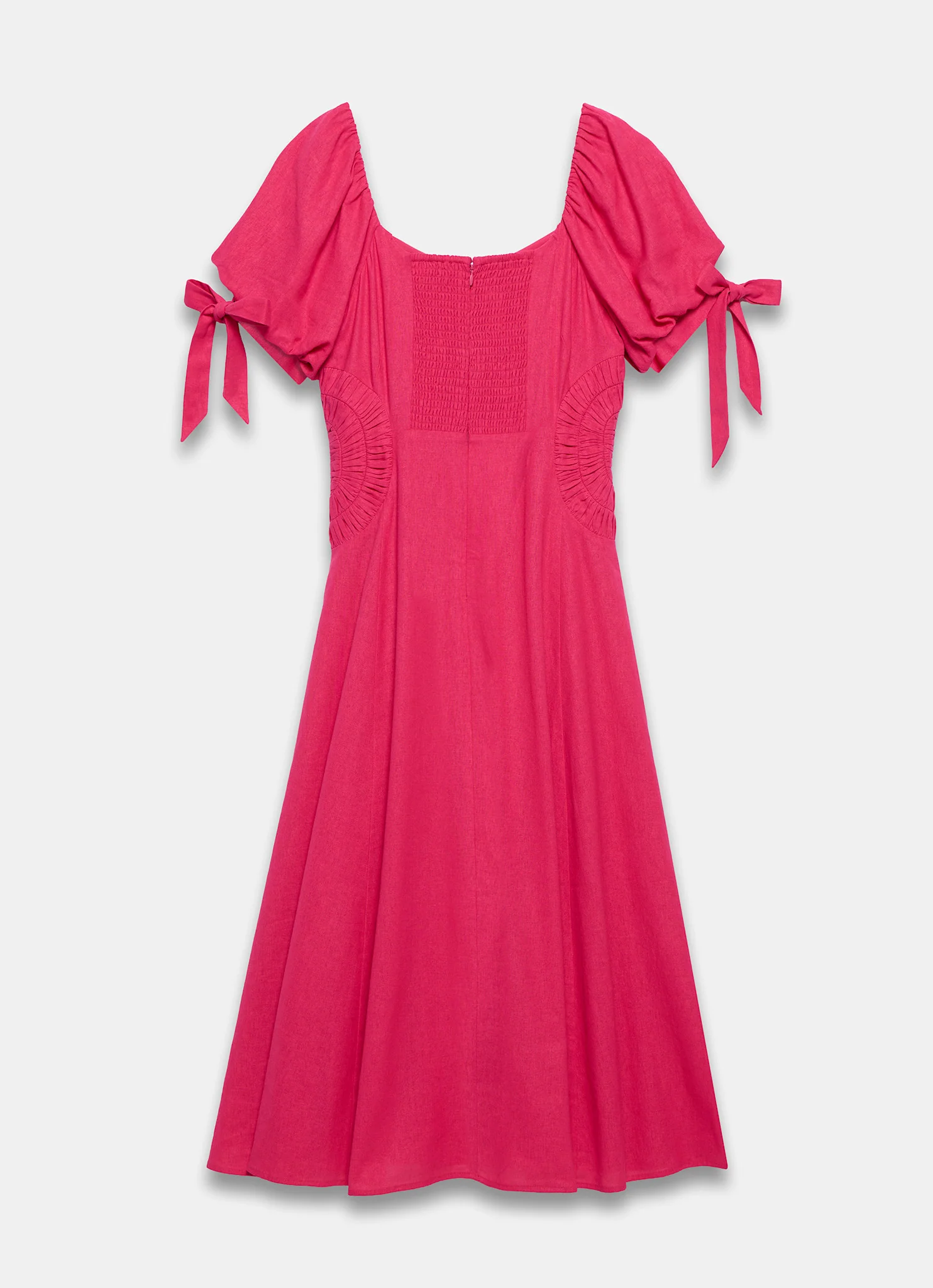 1102-pink-linen-blend-tie-detail-maxi-dress-8.webp Pink Linen Blend Tie Detail Maxi Dress