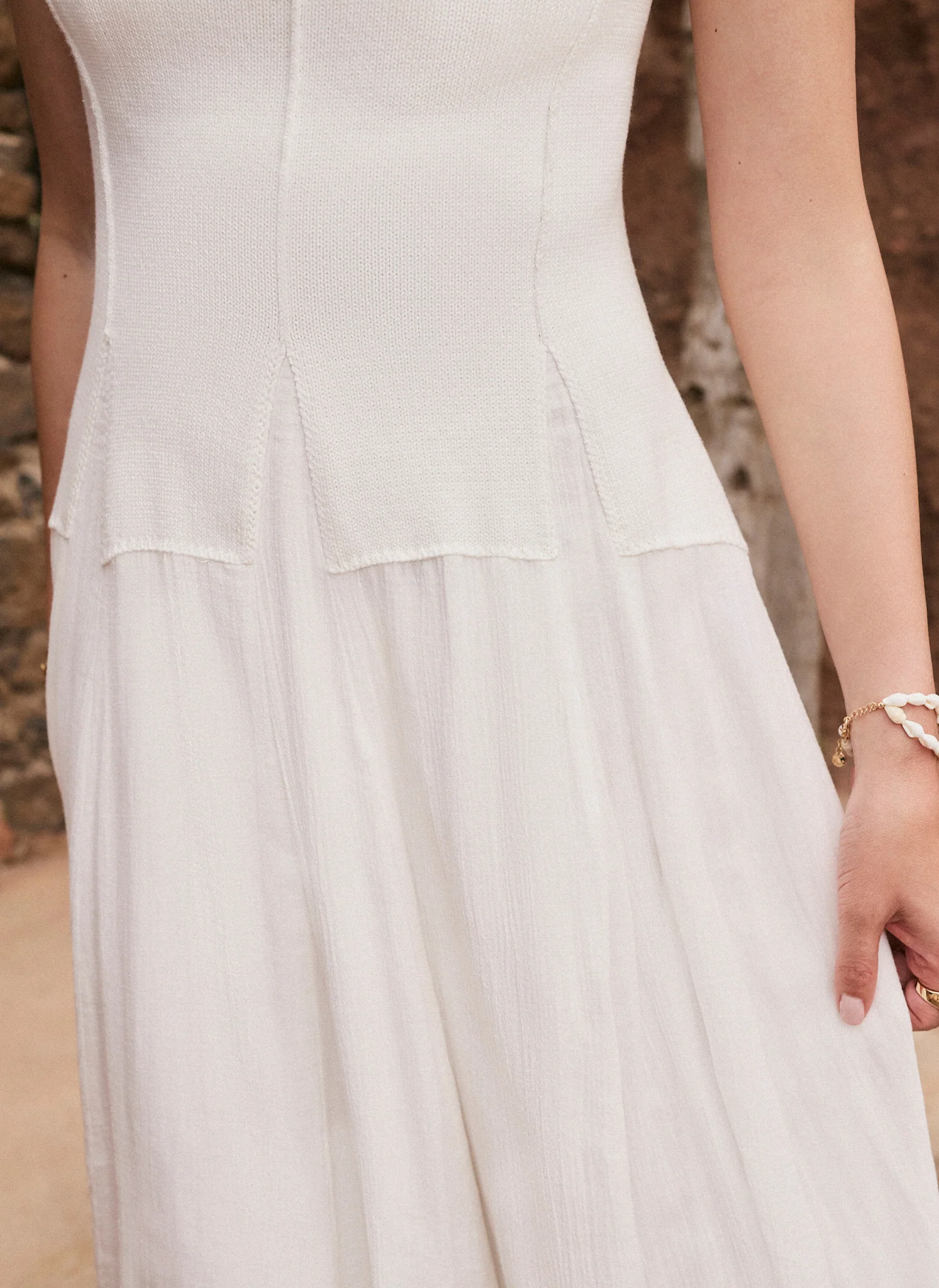 11100-cream-cotton-blend-drop-waist-maxi-dress-4.webp Cream Cotton Blend Drop Waist Maxi Dress