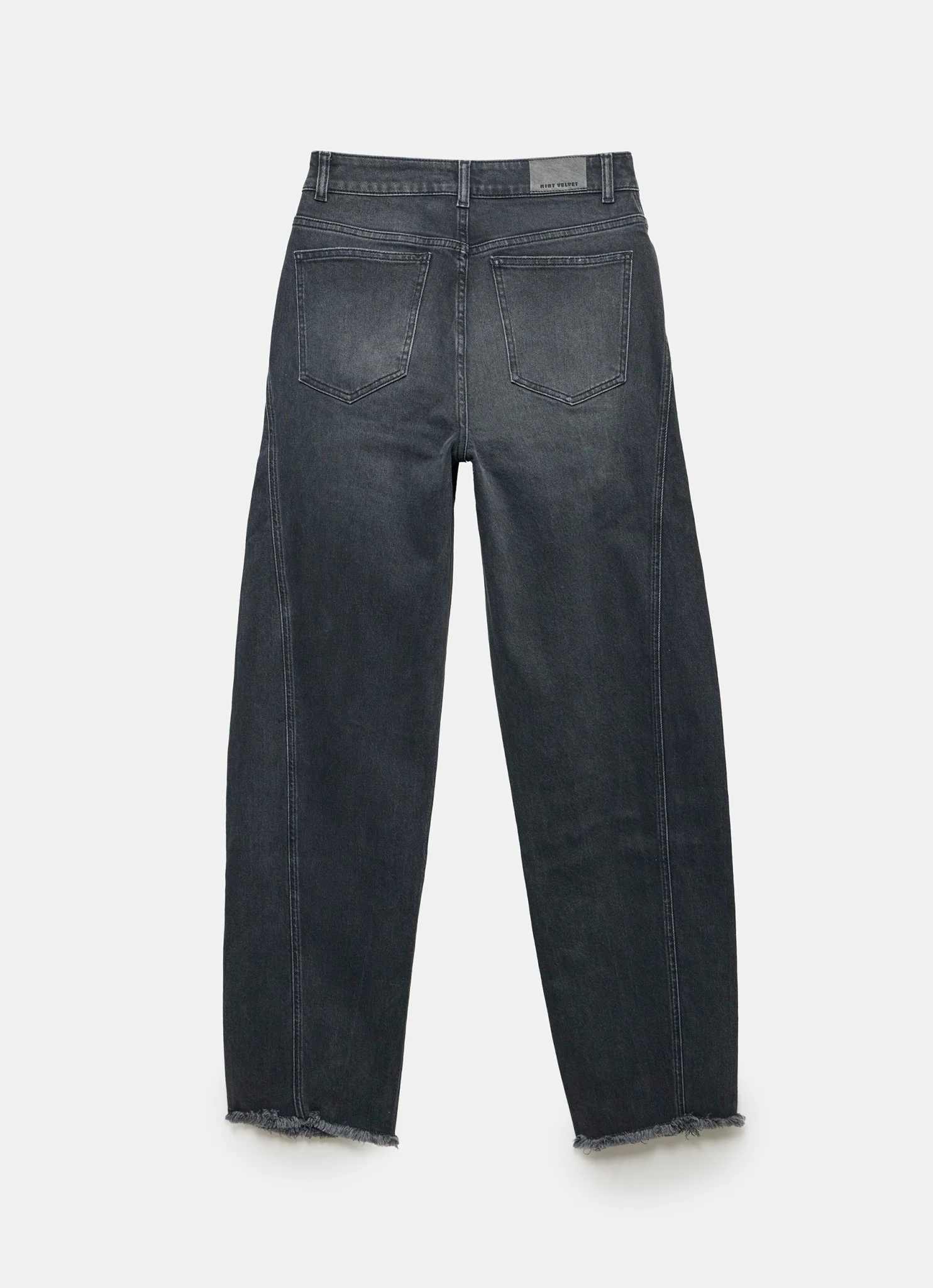Washed Black Barrel Leg Jeans