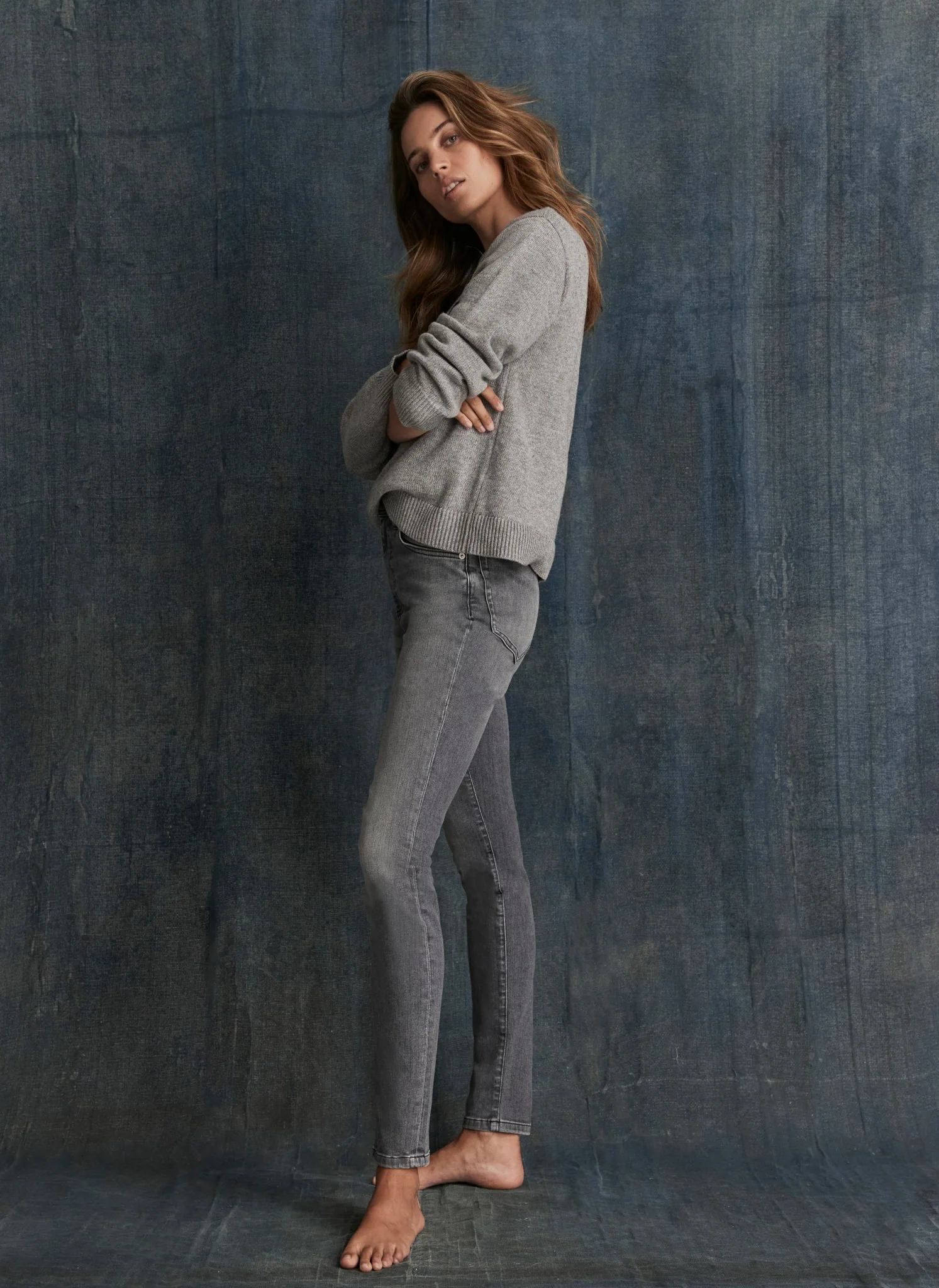 Grey Wash Sculpting Skinny Jeans