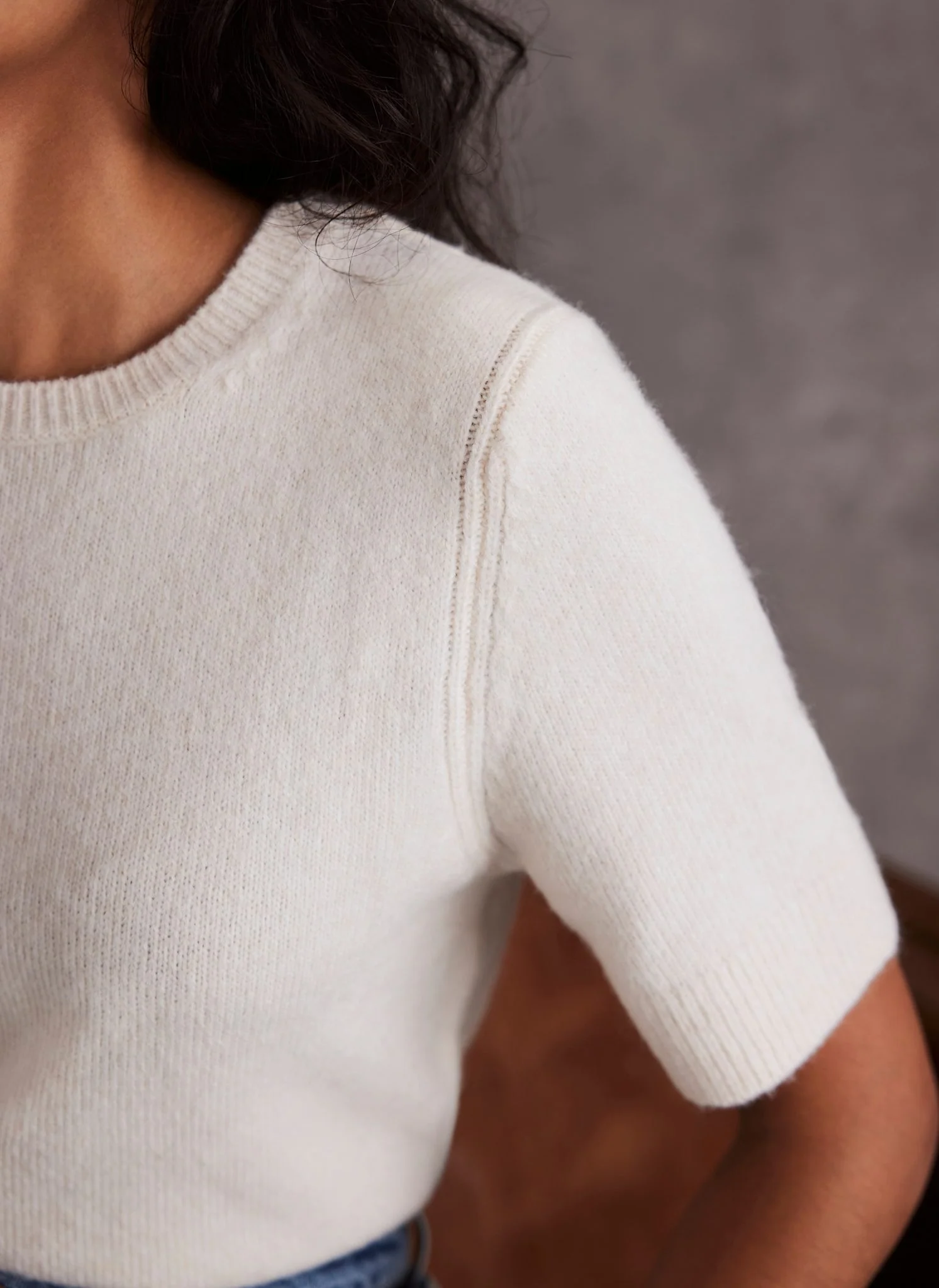 11338-cream-fitted-knit-tee-4.webp Cream Fitted Knit Tee