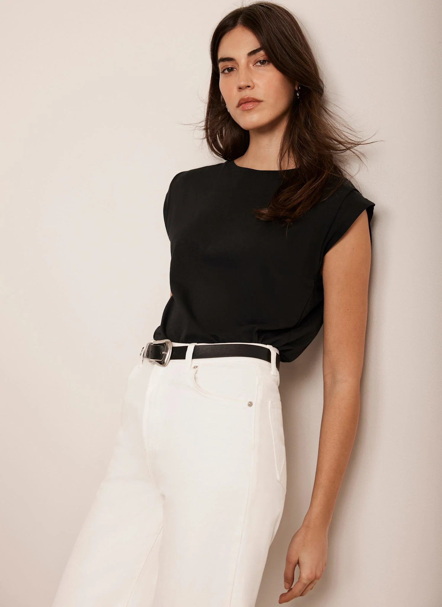11380-black-cotton-extended-shoulder-t-shirt-1.webp Black Cotton Extended Shoulder T-Shirt