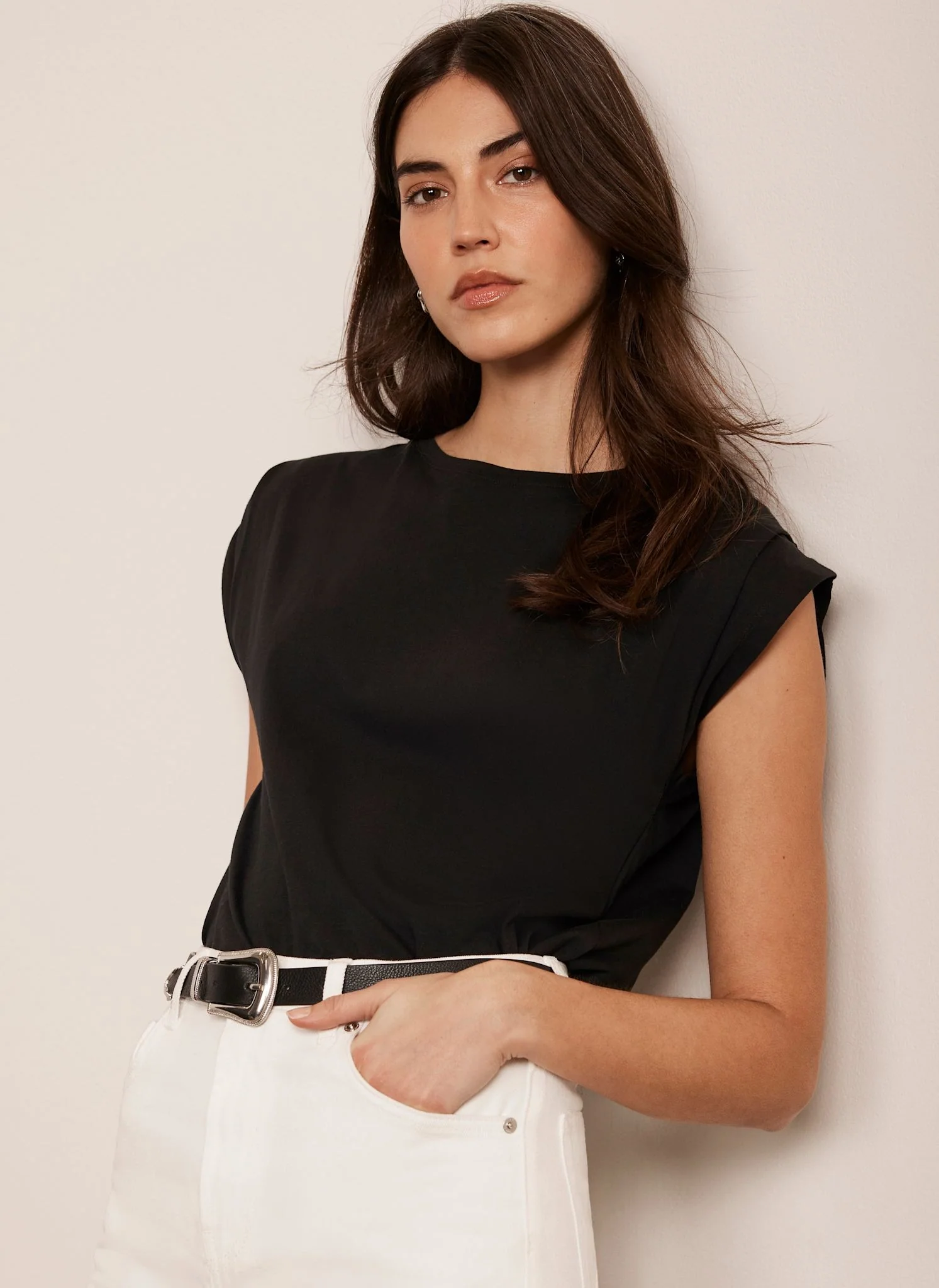 11380-black-cotton-extended-shoulder-t-shirt-5.webp Black Cotton Extended Shoulder T-Shirt