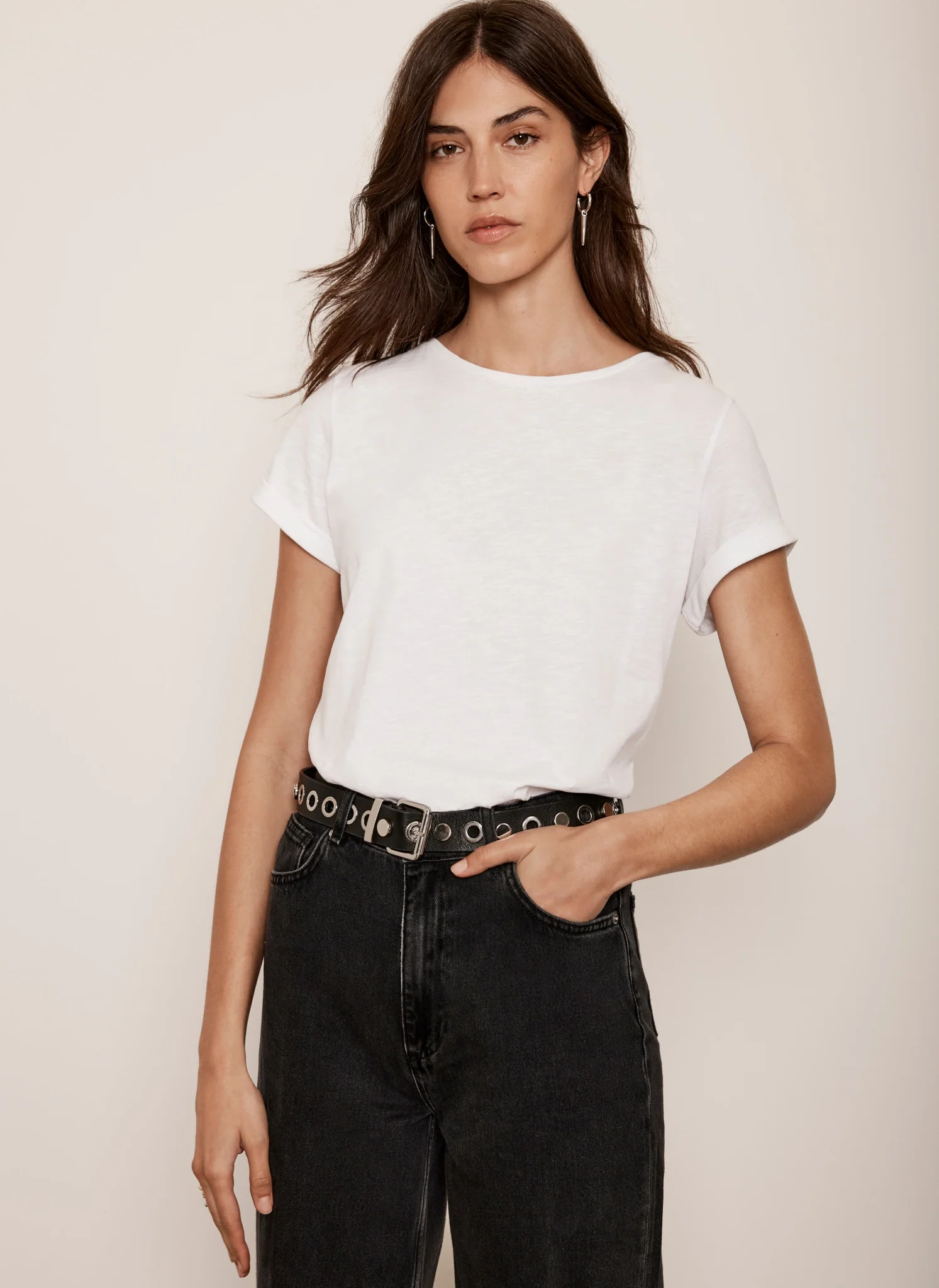 White Cotton Star T-Shirt