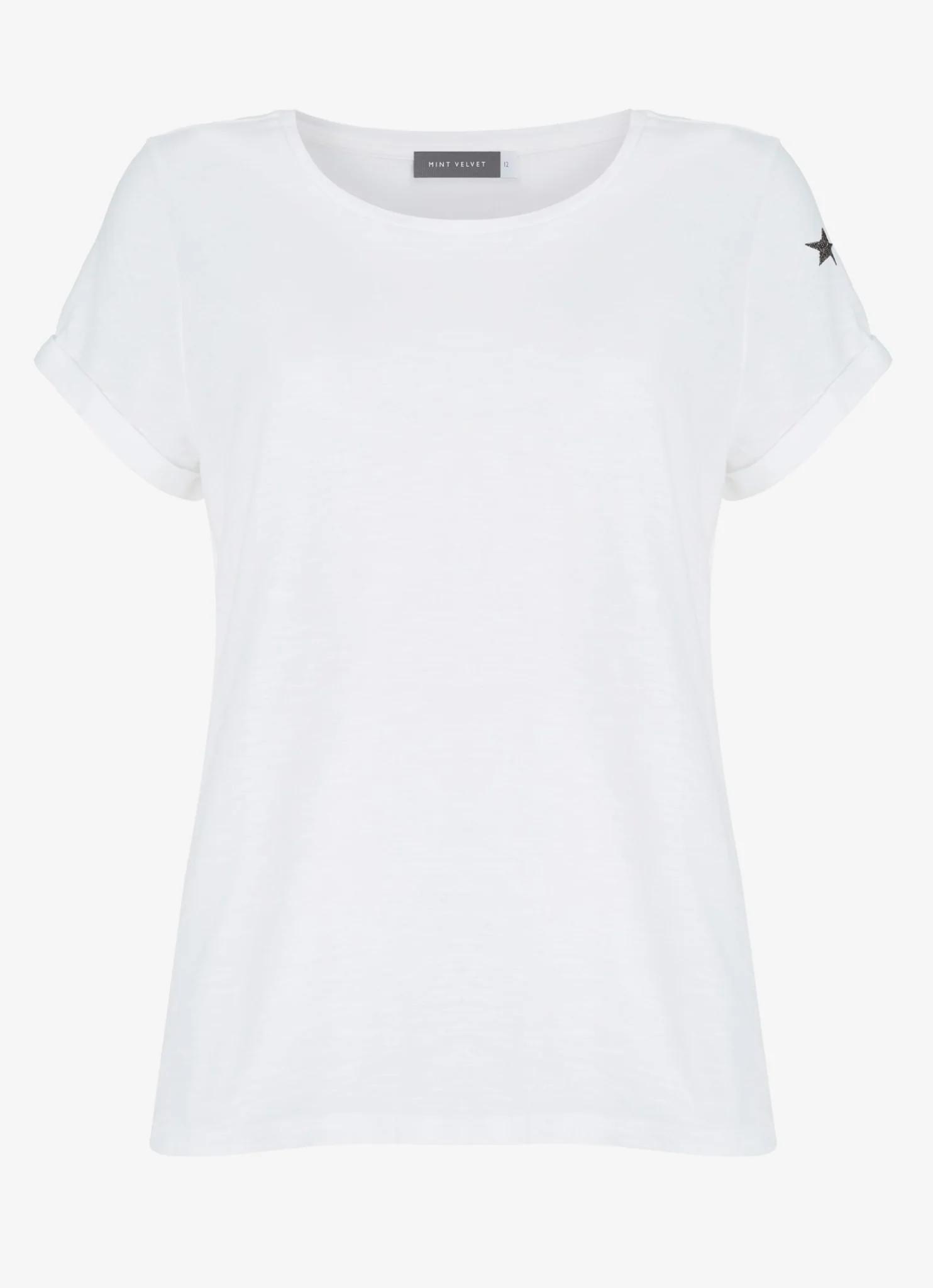 White Cotton Star T-Shirt