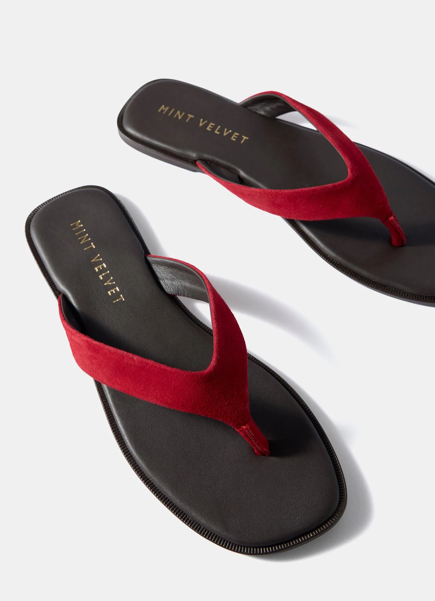 11616-lula-red-suede-flip-flop-sandals-3.webp Lula Red Suede Flip Flop Sandals