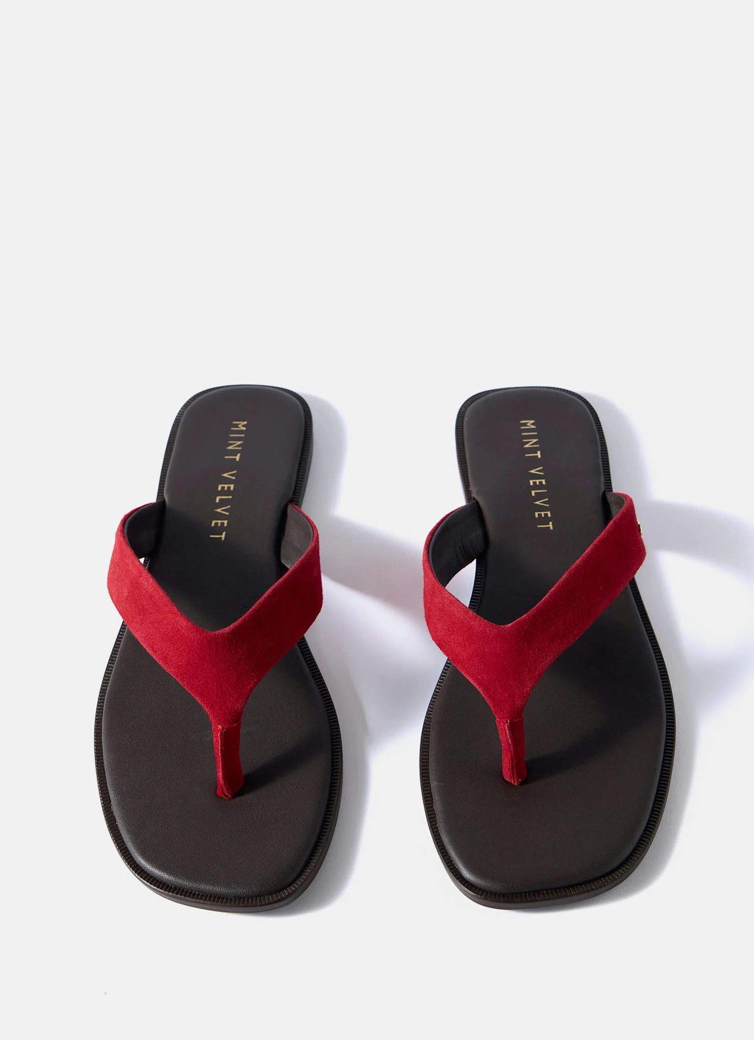 11616-lula-red-suede-flip-flop-sandals-4.webp Lula Red Suede Flip Flop Sandals