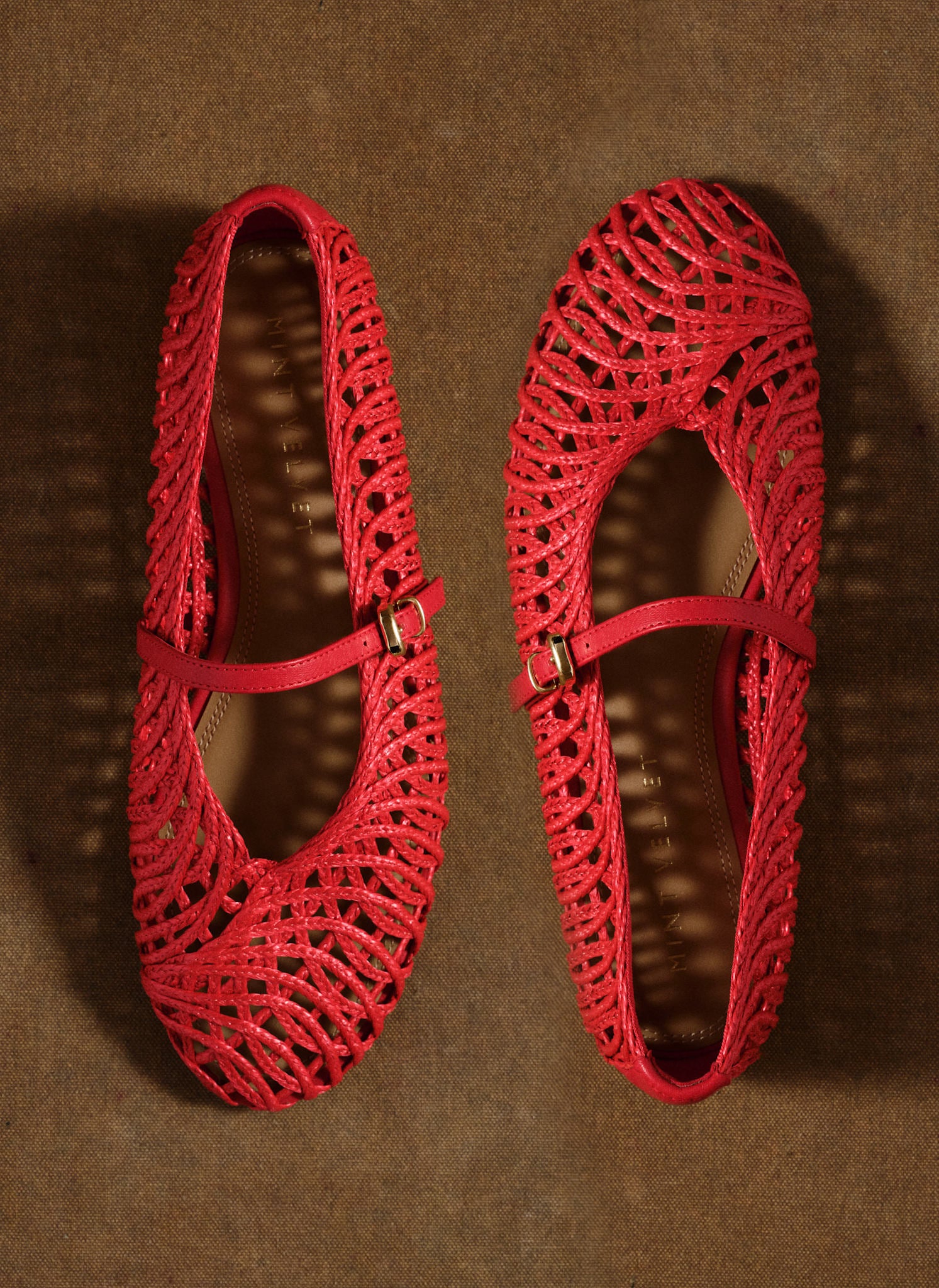 11630-lily-red-woven-ballet-flat-pumps-8.jpg Lily Red Woven Ballet Flat Pumps