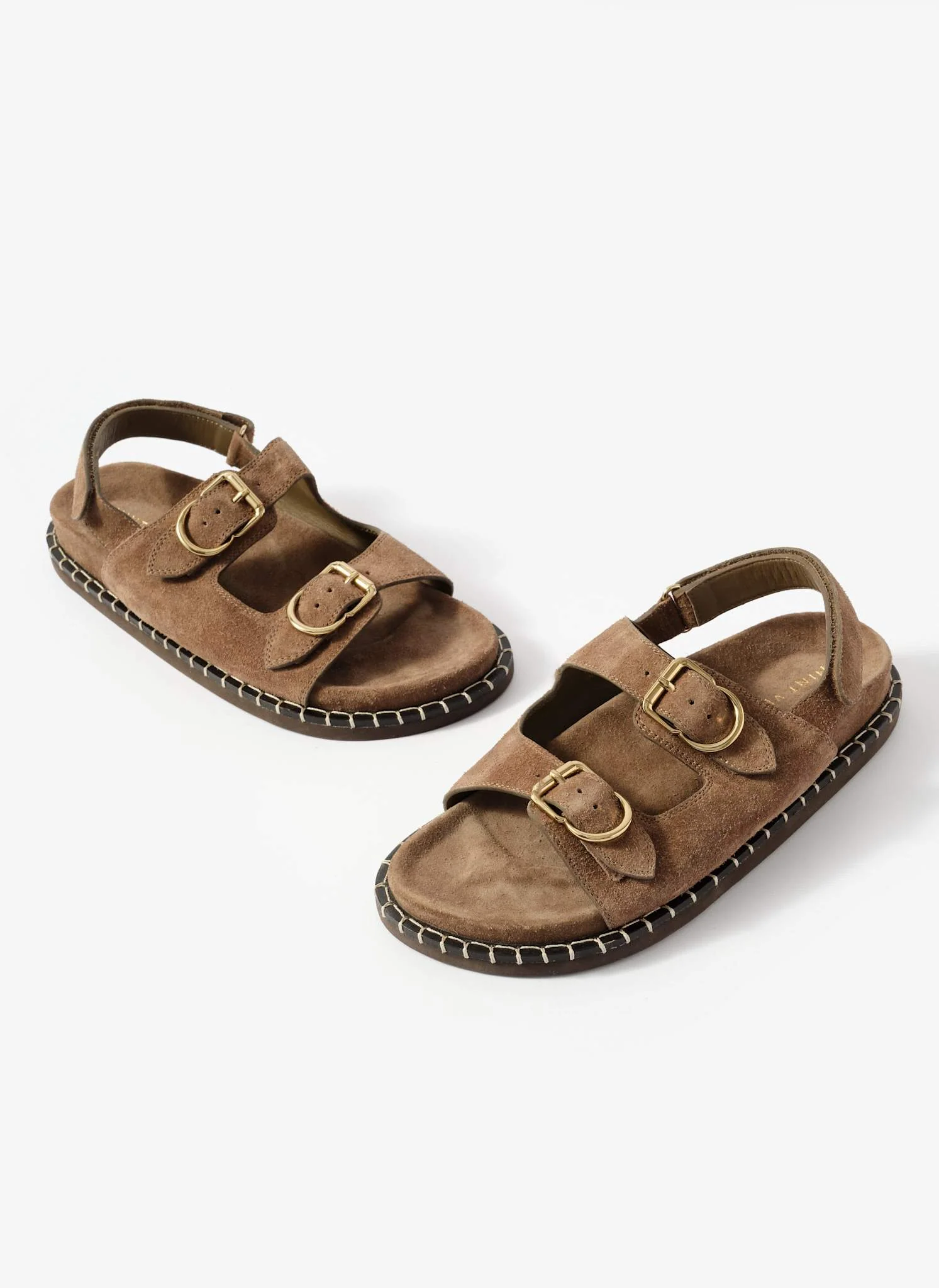 11651-aria-brown-suede-double-buckle-sandals-3.webp Aria Brown Suede Double Buckle Sandals