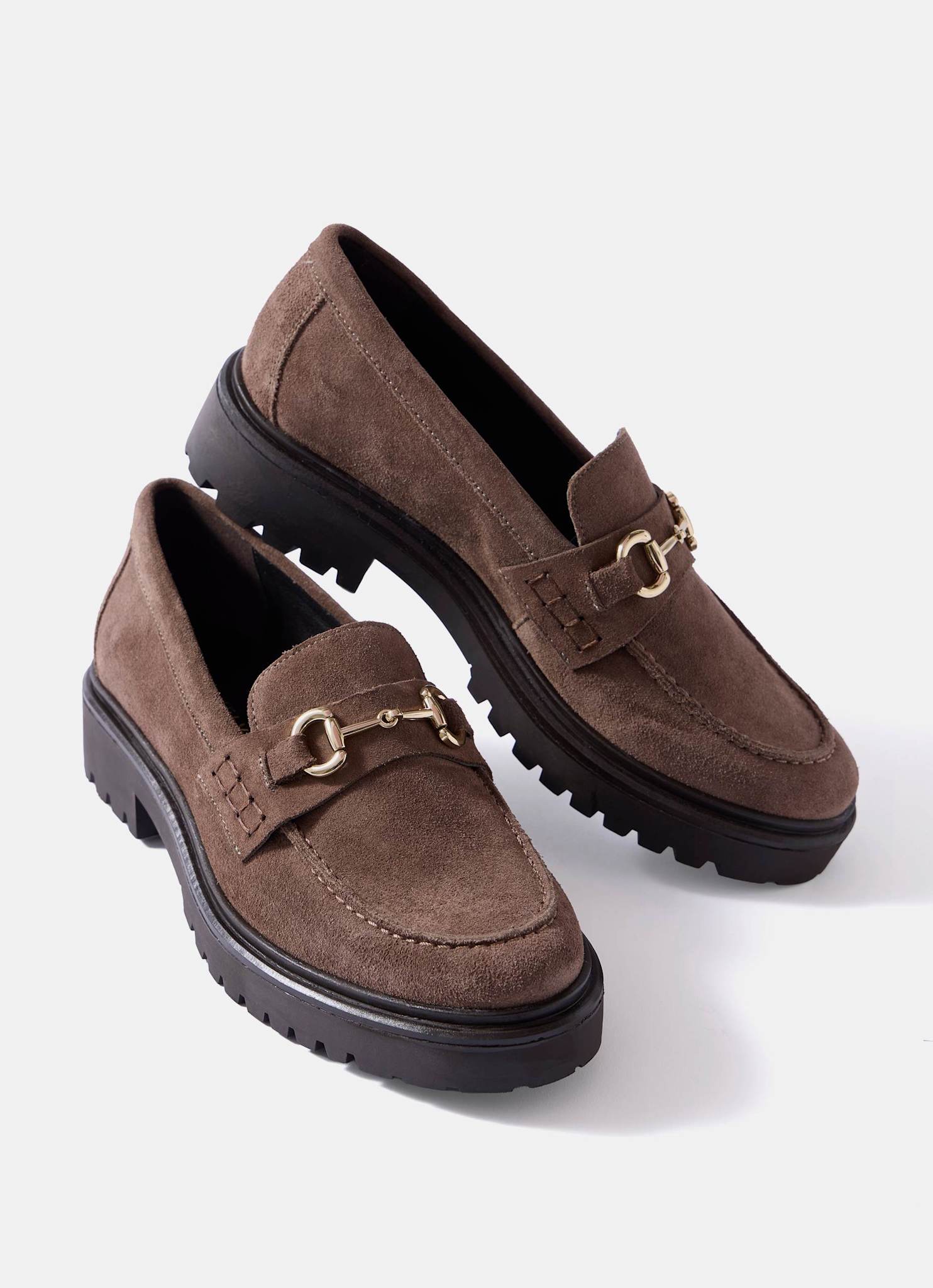 Emery Brown Suede Chunky Loafers