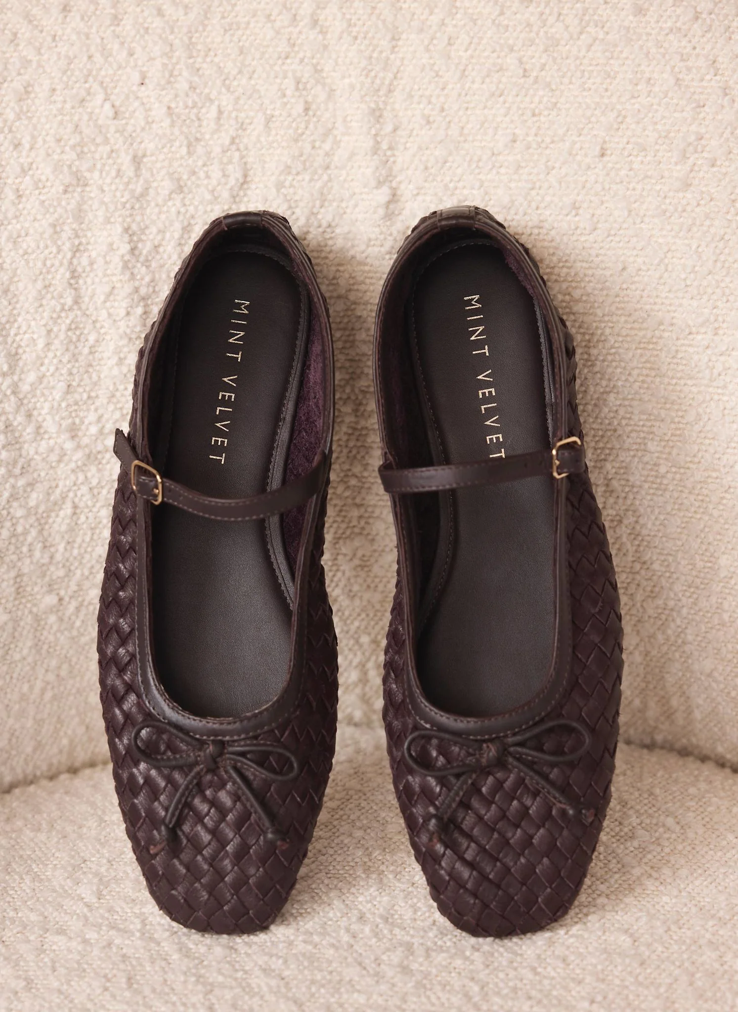 Charley Burgundy Leather Woven Pumps