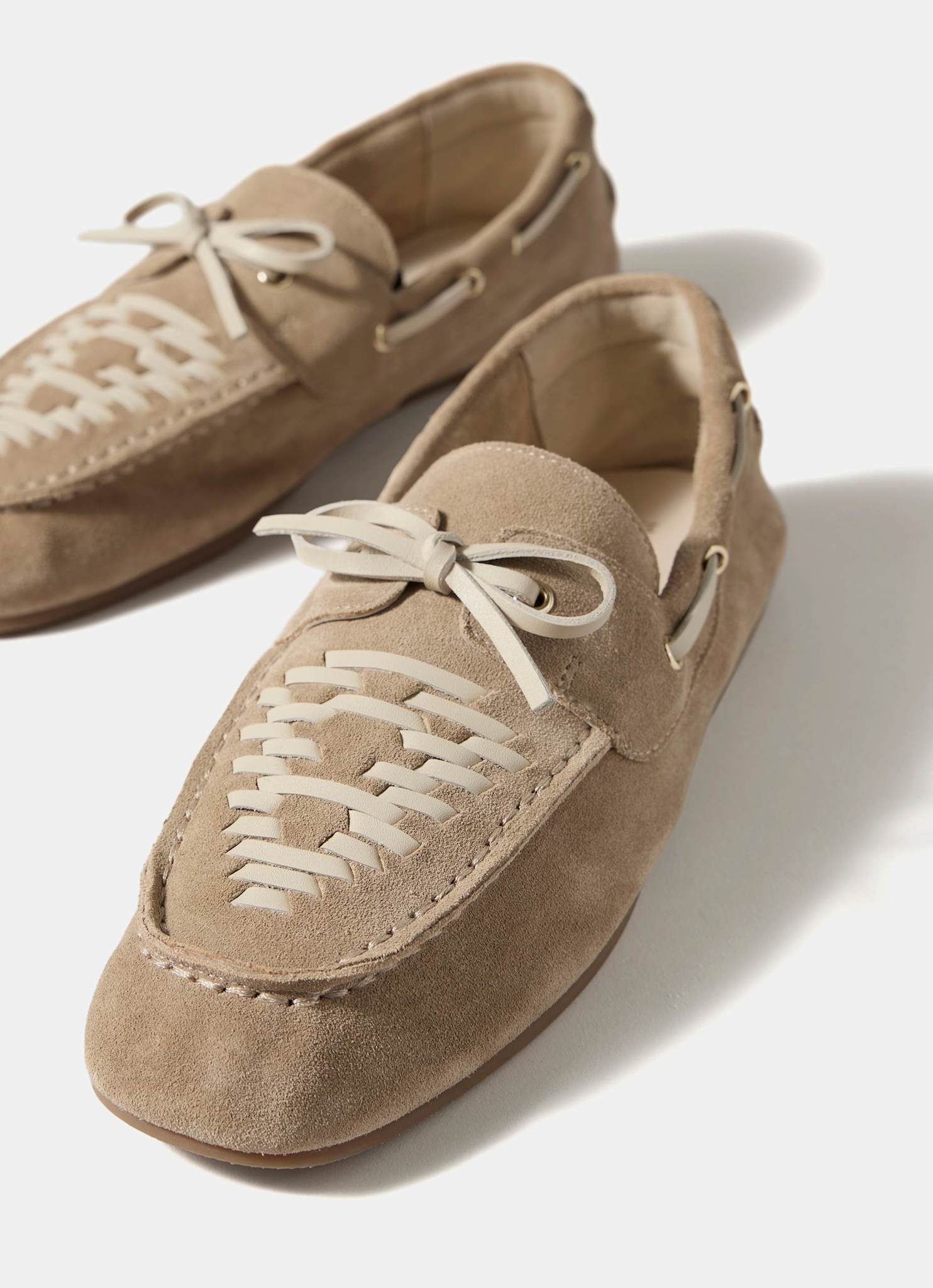 Livi Neutral Suede Boat Shoes