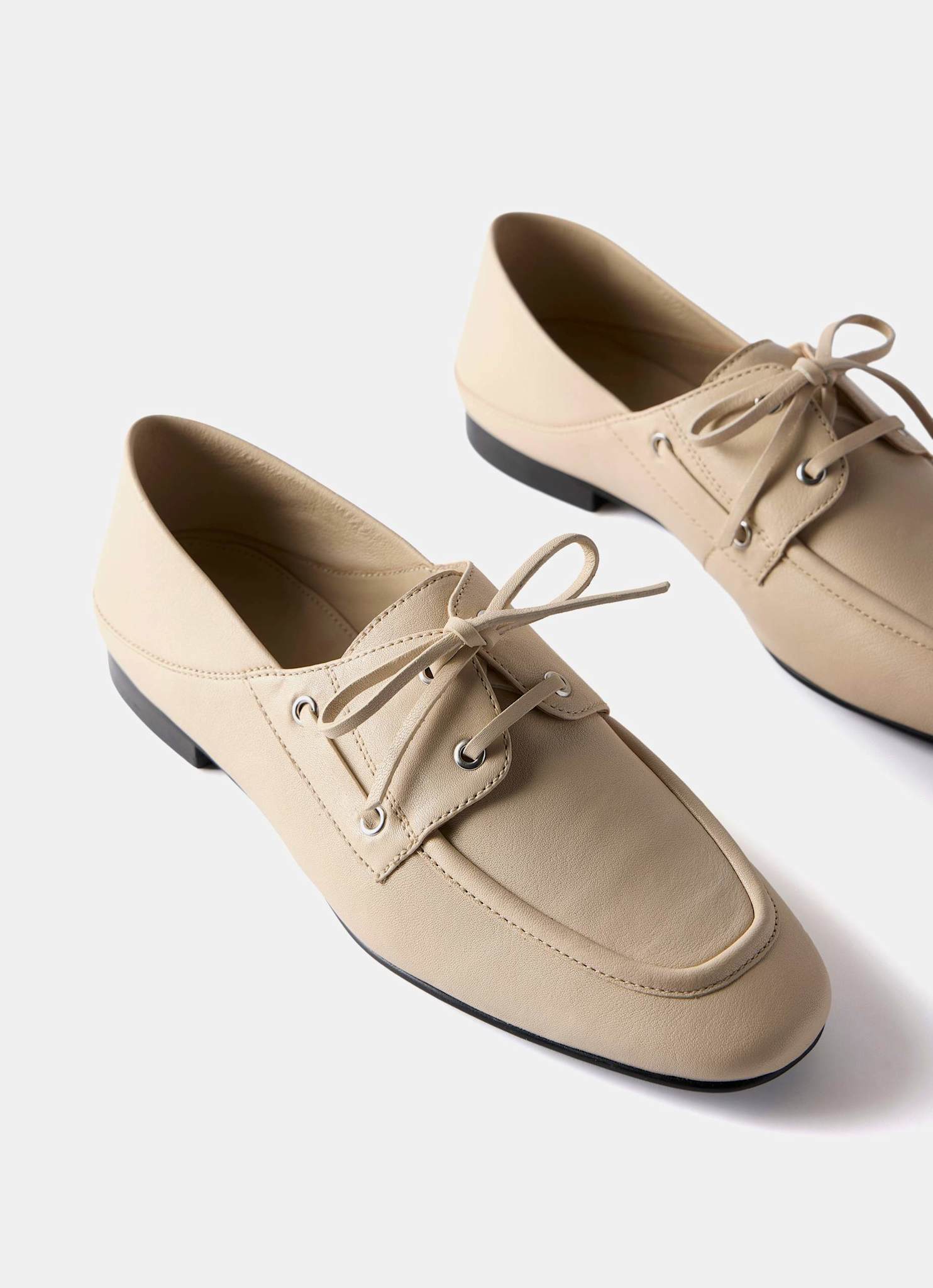 11826-hallie-cream-leather-deck-shoes-3.jpg Hallie Cream Leather Deck Shoes